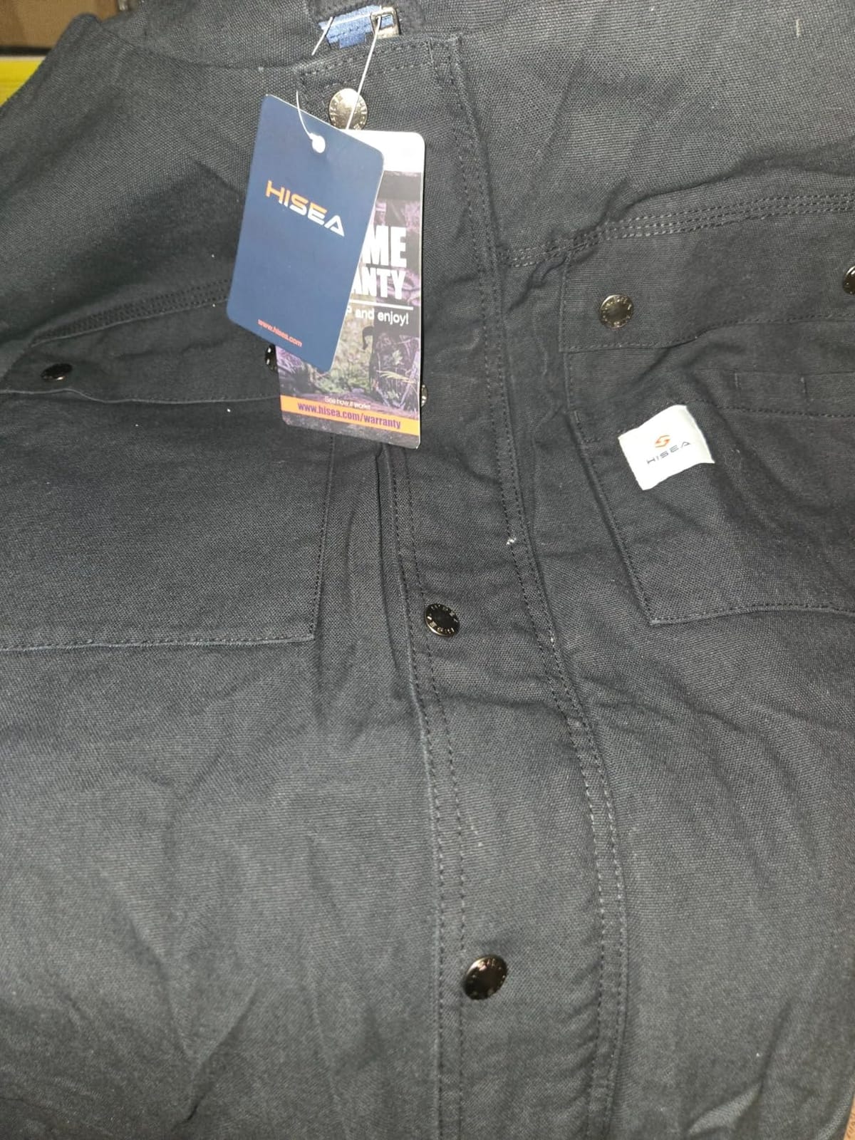 HISEA Men's Sherpa Work Jacket, Winter Water Resistant Hooded Canvas Coat customer photo 2