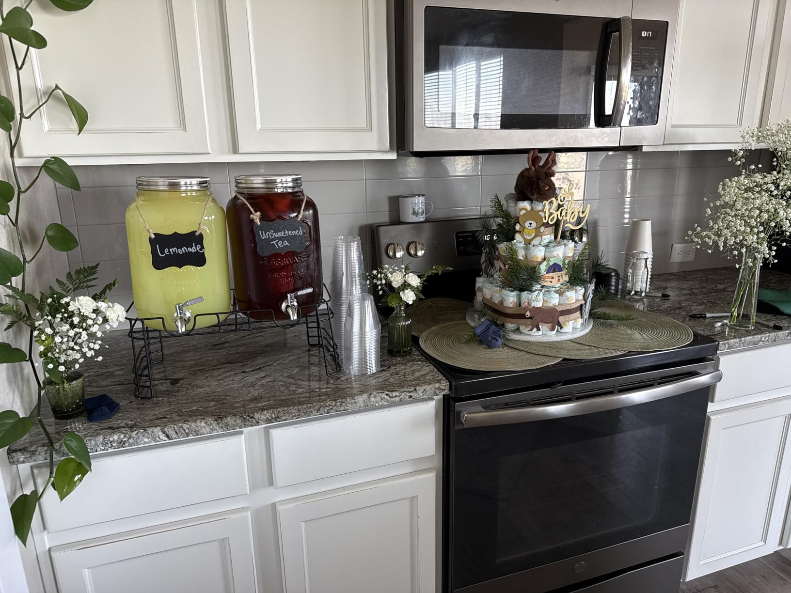 2 Gallon Glass Drink Dispensers for Parties with Stand, 2 Pack customer photo 2