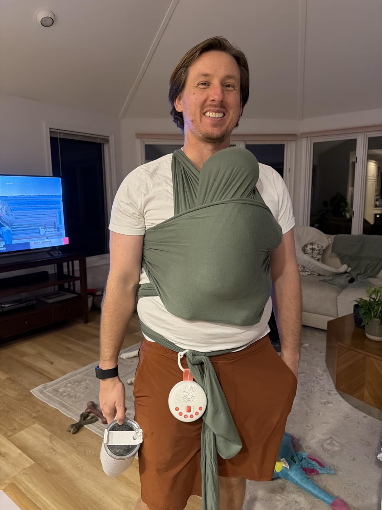 Solly Baby Wrap, Newborn to Toddler Baby Carrier (8-25 Lbs), Spelt customer photo 2