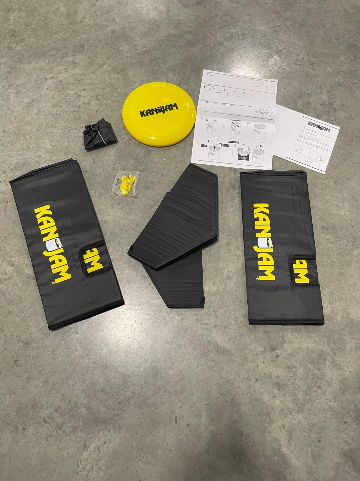 Kan Jam Foldable Travel Disc Toss Game - Black & Yellow, Standard, Nylon - Portable All-Weather Beach Games - Built-in Scoring for Tailgate Essentials - Easy Setup for Yard Fun customer photo 1