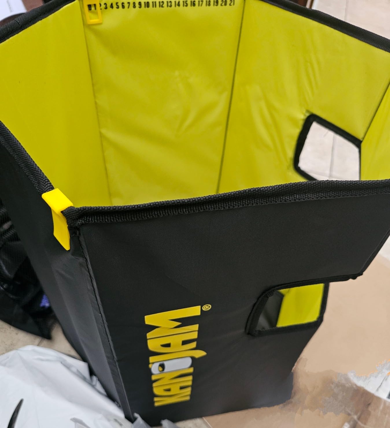 Kan Jam Foldable Travel Disc Toss Game - Black & Yellow, Standard, Nylon - Portable All-Weather Beach Games - Built-in Scoring for Tailgate Essentials - Easy Setup for Yard Fun customer photo 2