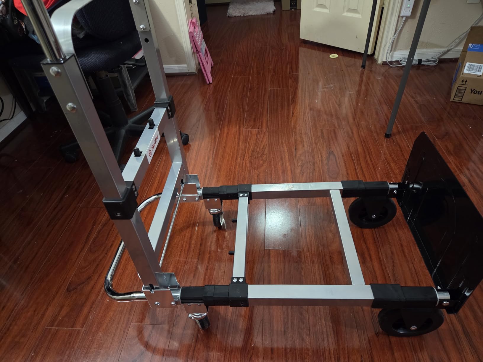 Suzhi Convertible Hand Truck Dolly Cart Heavy Duty/with 4 Wheels, 500 Lbs Load, 2 Straps for Moving Furniture/Appliance/Carton/Warehouse/Office customer photo 2