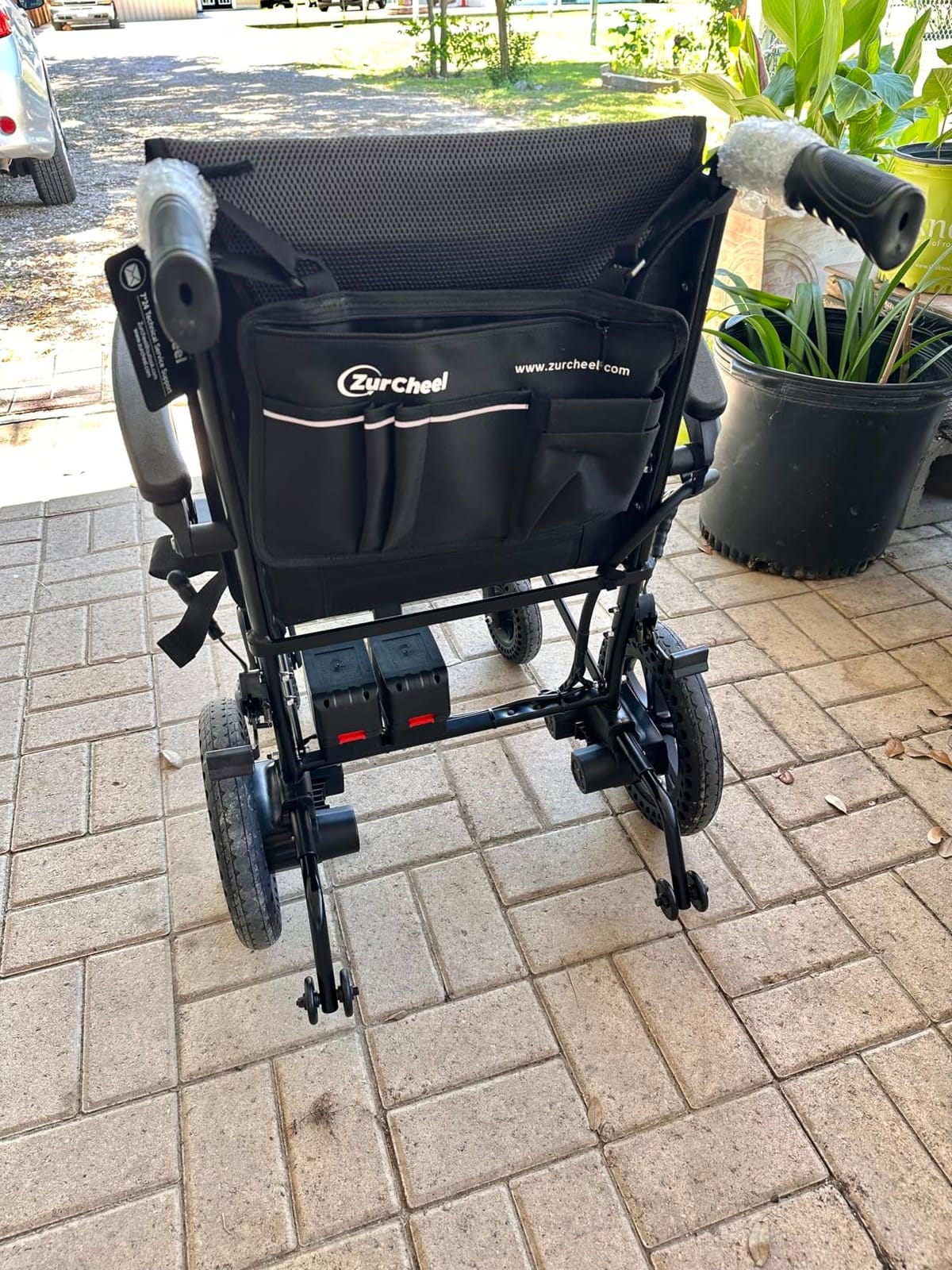 SLB30 Electric Wheelchairs for Adults, Lightweight Foldable Motorized Wheelchair with Removable Battery Liftable Armrest Airline Approved(30 Lbs, Grey) customer photo 1