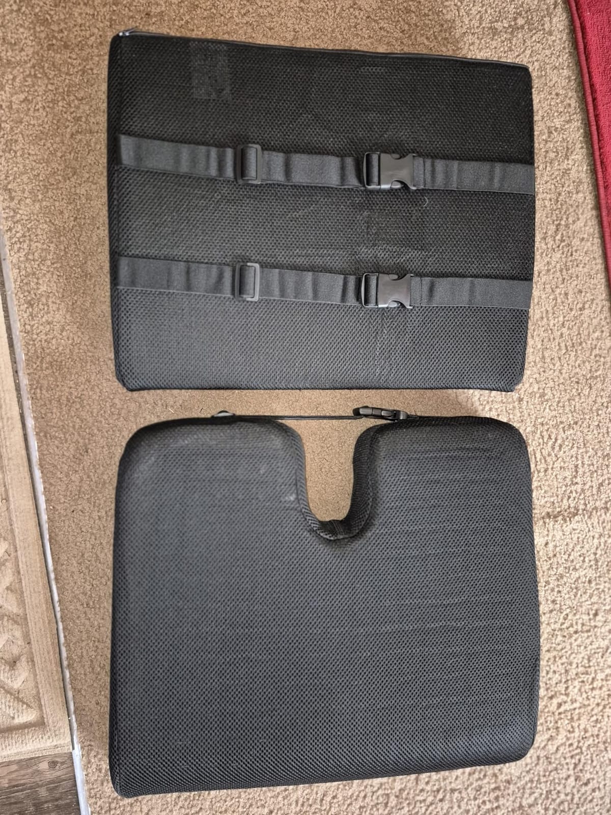 Wheelchair Cushions, 18''x16''x 3'' Gel Wheelchair Seat Cushion with Lumbar Pillow, (2-Piece Set) for Relieve Sciatica, Back, Coccyx, Pressure Sore, Pressure Relief, with Anti-Slip Cover, Strap customer photo 1