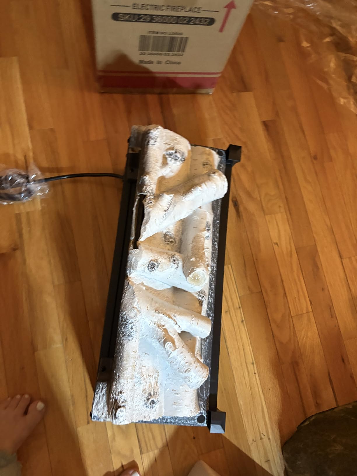 Electric Fireplace Insert Log Heater 21 Inches, 5 Flame Brightness, Multiple Flicker Speed, 750w/1500w Heating, Remote Control, Auto Shut Off customer photo 2