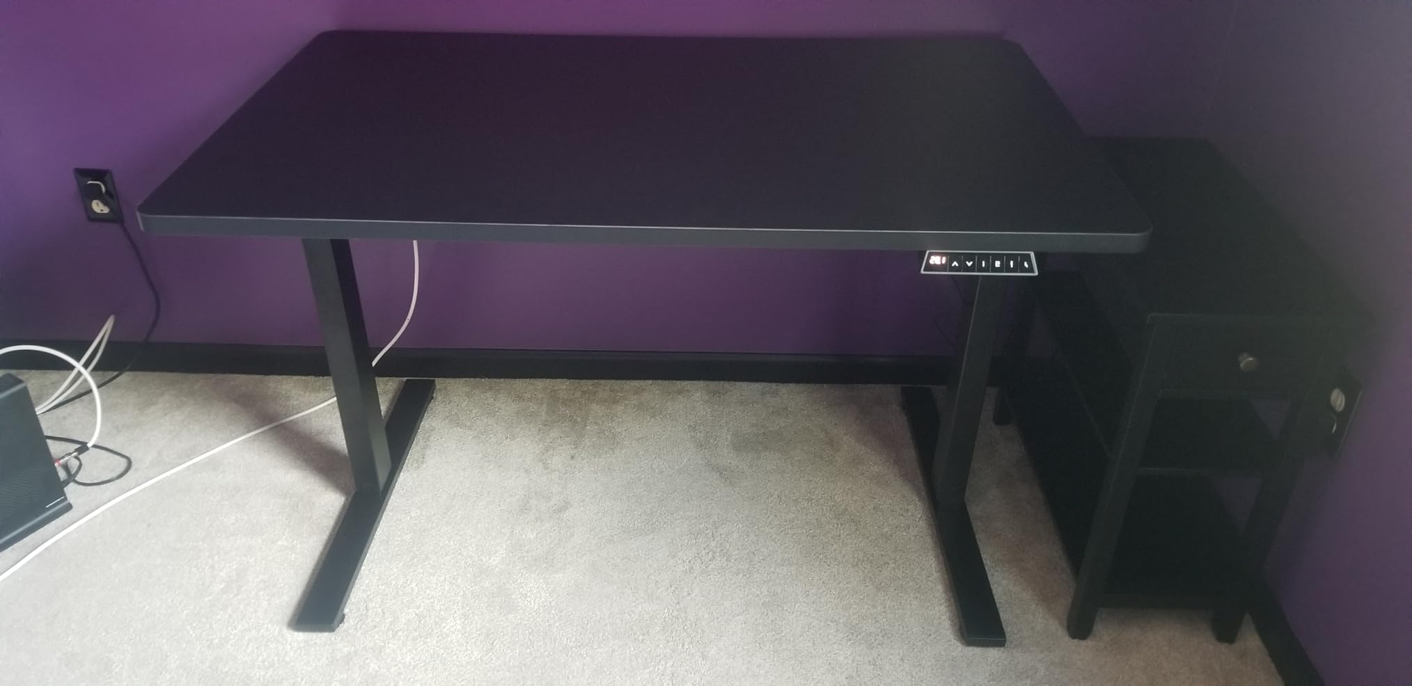 FLEXISPOT EN1 One-Piece Standing Desk, Electric Adjustable with 4 Memory Presets, 176 LBS Capacity, Stable & Quiet, Seamless Desktop for Home Office & Dual Monitors, 60
