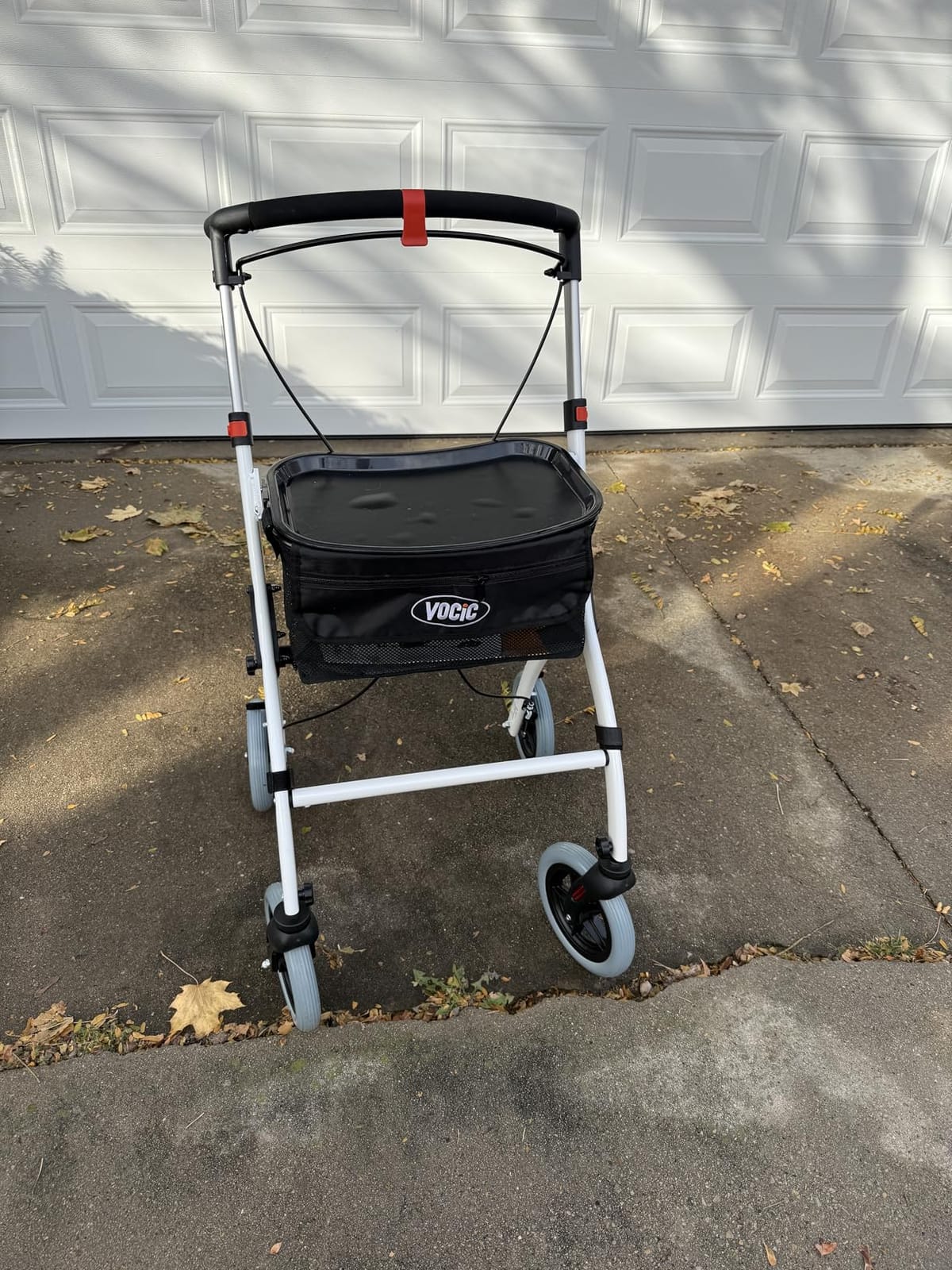 VOCIC Z32 Narrow Walkers for Small Spaces, Quiet Anti-Slip Tires, Tray customer photo 1