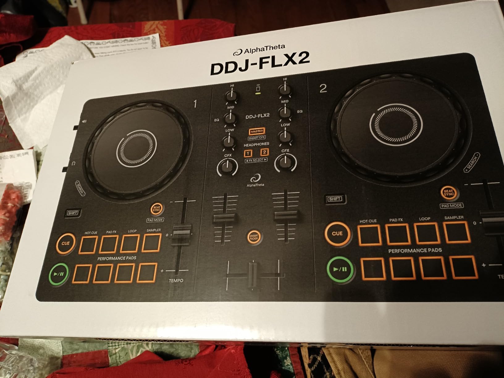 AlphaTheta Pioneer DJ DDJ-FLX2 2-Channel DJ Controller, Smart Fader, USB-C customer photo 2
