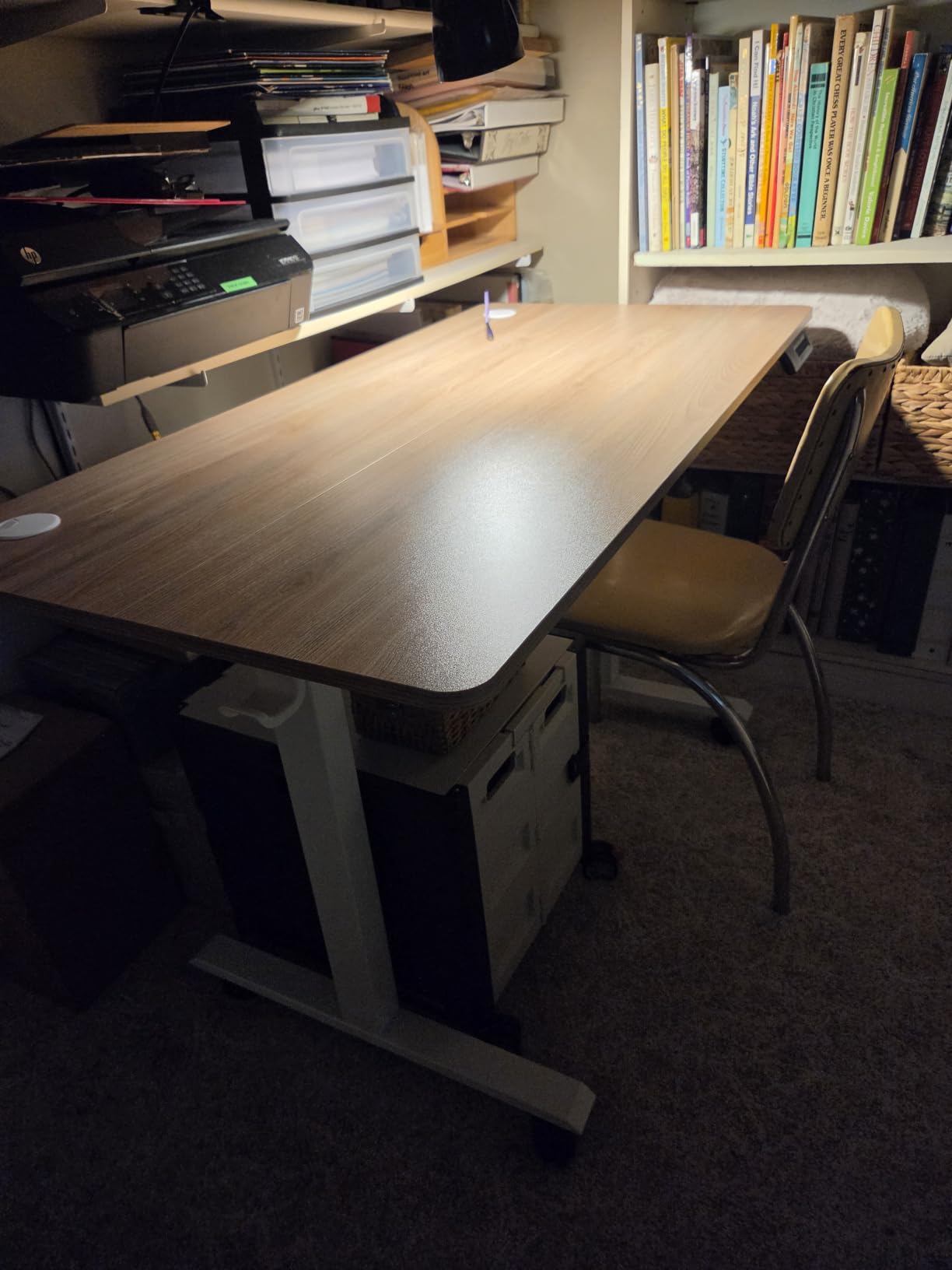 farexon 71x28 Inch Electric Standing Desk with Mouse Pad, Oak Gray customer photo 1