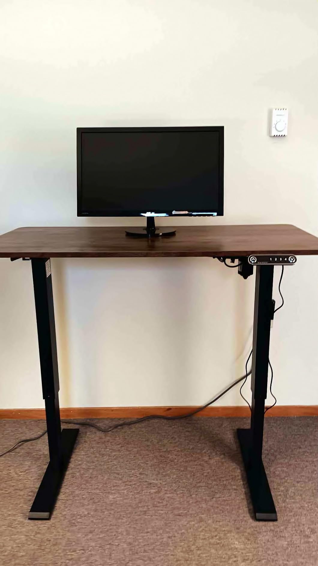 farexon 71x28 Inch Electric Standing Desk with Mouse Pad, Oak Gray customer photo 2