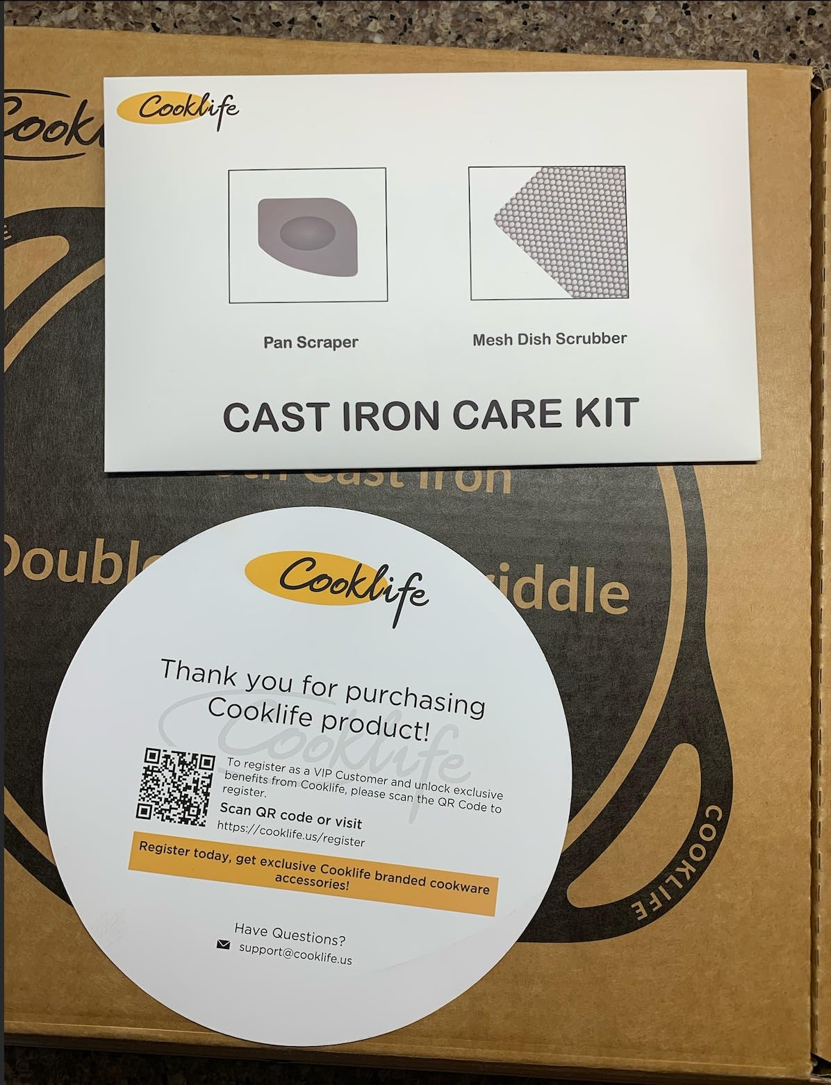 COOKLIFE 12inch Lightweight Pre-Seasoned Cast Iron Griddle Smooth Grill Pan customer photo 2