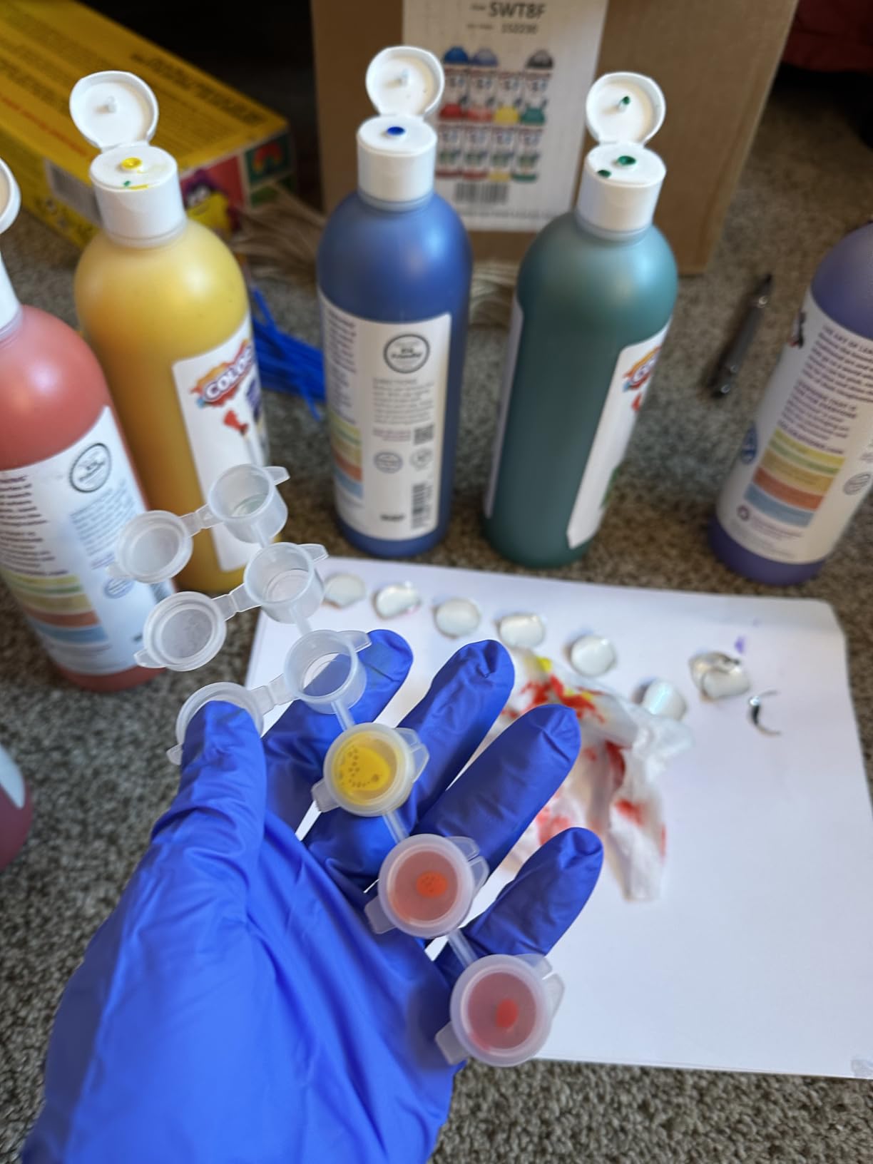 Colorations Paraben-Free Simply Washable Tempera Paint, Rainbow Plus 8-Pack customer photo 2