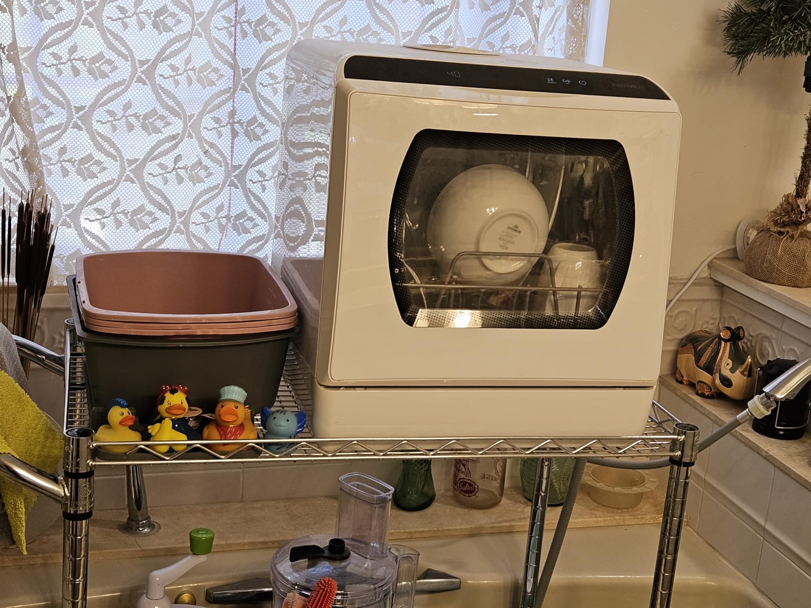 Hermitlux Countertop Dishwasher, 7 Washing Programs Portable Dishwasher customer photo 2