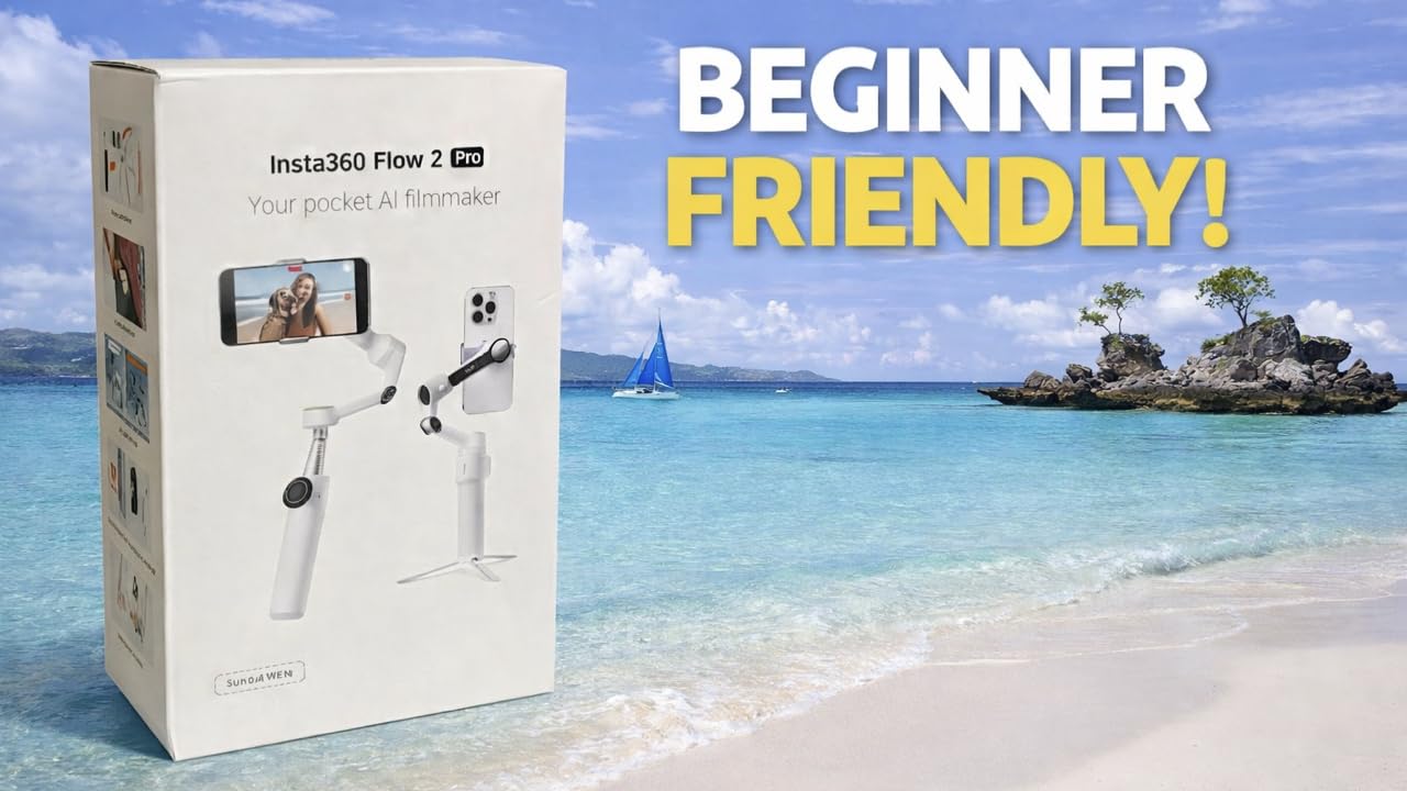 Insta360 Flow 2 Pro Grey - Foldable AI Phone Gimbal, Track in 200+ Apps with Apple DockKit, Multi-Person Tracking, 360º Pan Tracking, Built-in Tripod/Selfie Stick, iPhone/Android Portable Stabilizer customer photo 1