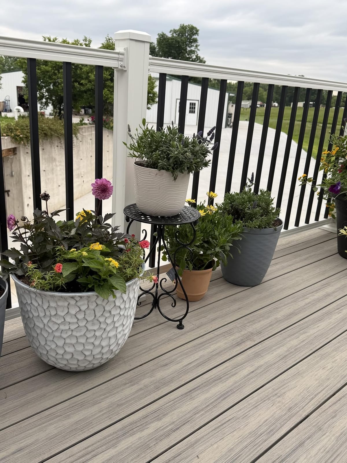 NAKUPE 4-Pack Metal Plant Stand for Indoor Outdoor, Heavy Duty Flower Pot Stands for Multiple Plants, Rustproof Iron Planter Holder Display Shelf for Patio Home Garden Porch Balcony(Black) customer photo 1