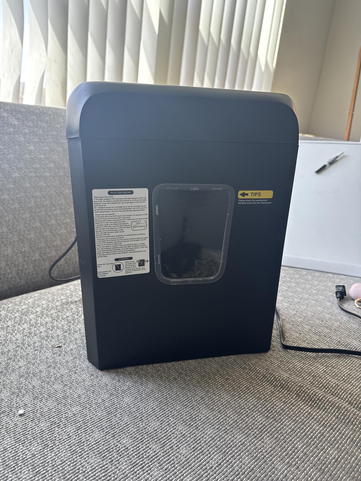 Bonsaii 6-Sheet Cross Cut Paper Shredder for Home, 3.4 Gal Bin customer photo 1