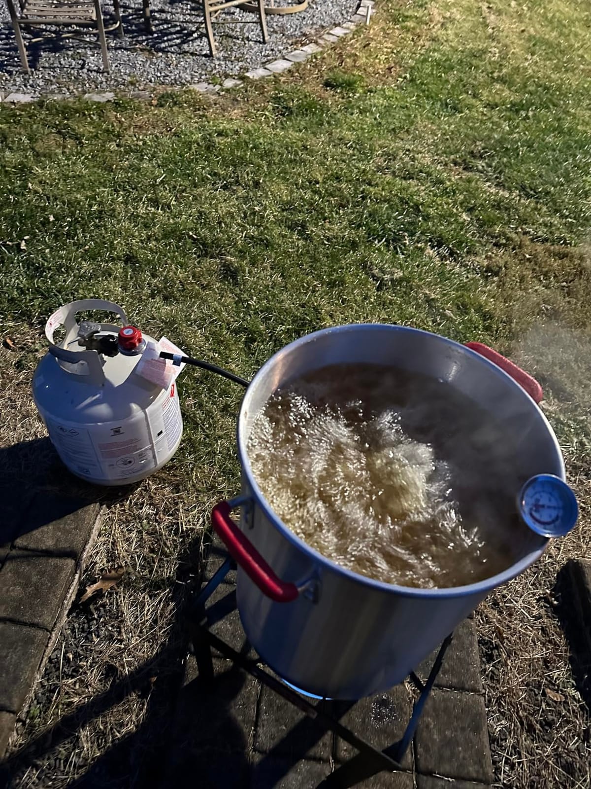 Feasto Outdoor Propane Deep Fryer with Rolling Cart, Dual Tank Fish Fryer customer photo 2