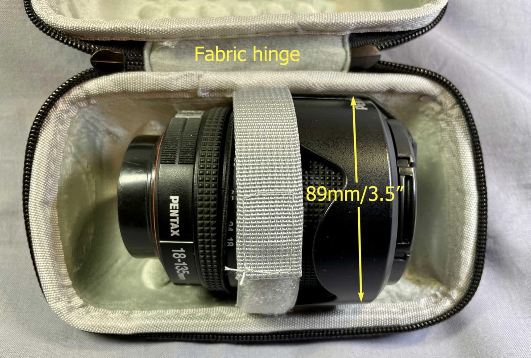 Ginsco Hard Shell Protect Case for Camera Lens, Compatible with Canon EF24-70mm/EF16-35mm/EF 100mm f2.8L, Sony FE24-70mm 2.8GM/FE16-35 GM/FE85 1.4GM, Shockproof Travel Carrying Bag 89mm Dia x 156mm L customer photo 1