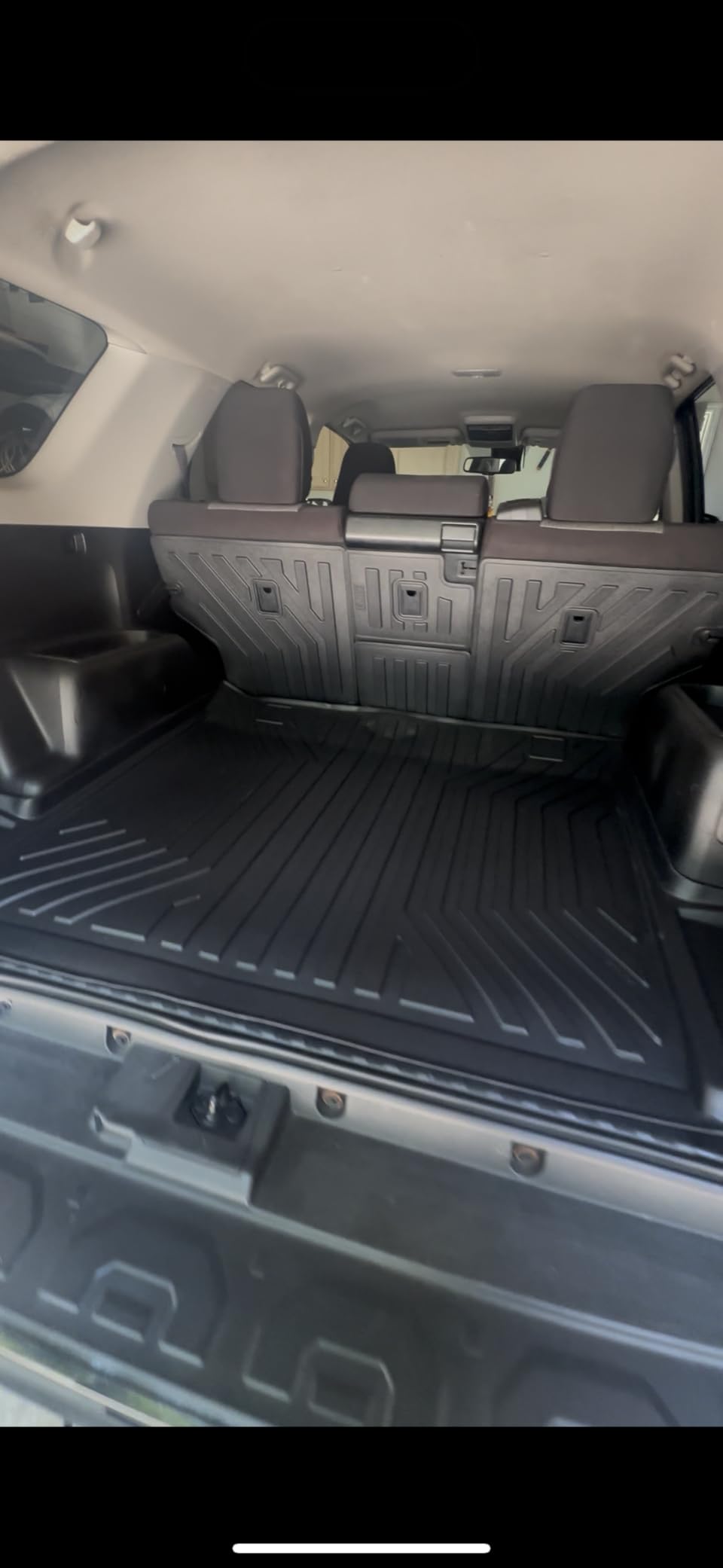 OEDRO Floor Mats & Cargo Liner Fit for Toyota 4Runner 2013-2024(Only 5 Seater, Not Fit 7 Seats), Custom Fit TPE All Weather Floor Liners for 4Runner Accessories, 1st & 2nd Row Car Mats Full Set, Black customer photo 2