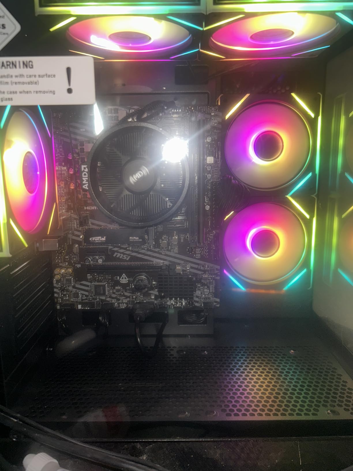 YAWYORE Gaming PC Desktop Computer AMD R5 5600GT 16GB 1TB NVMe Towers WiFi customer photo 2