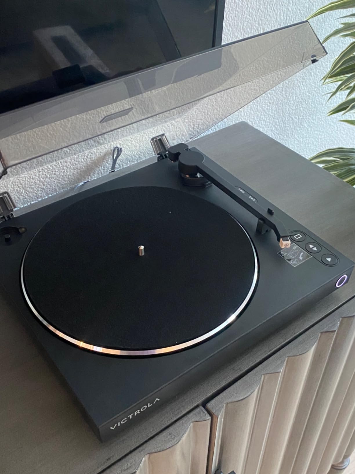 Victrola Automatic - Wireless Bluetooth Turntable - Blue customer photo 2