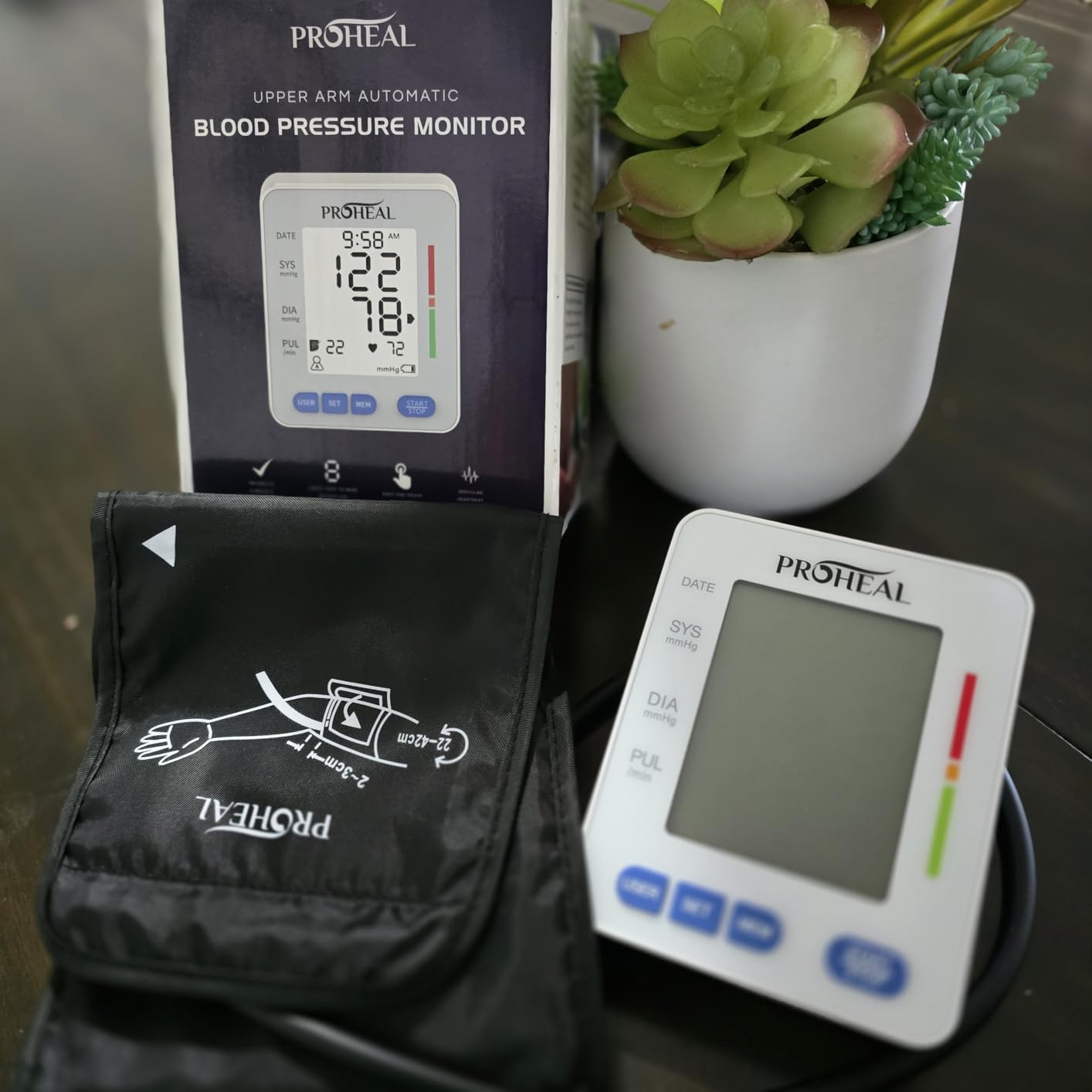 Talking Blood Pressure Monitor for Seniors and Low Vision - Hear Your Numbers Aloud - Automatic Upper Arm Cuff, Large Backlit Display, 3 User Memory, Carry Bag and Batteries Included customer photo 2