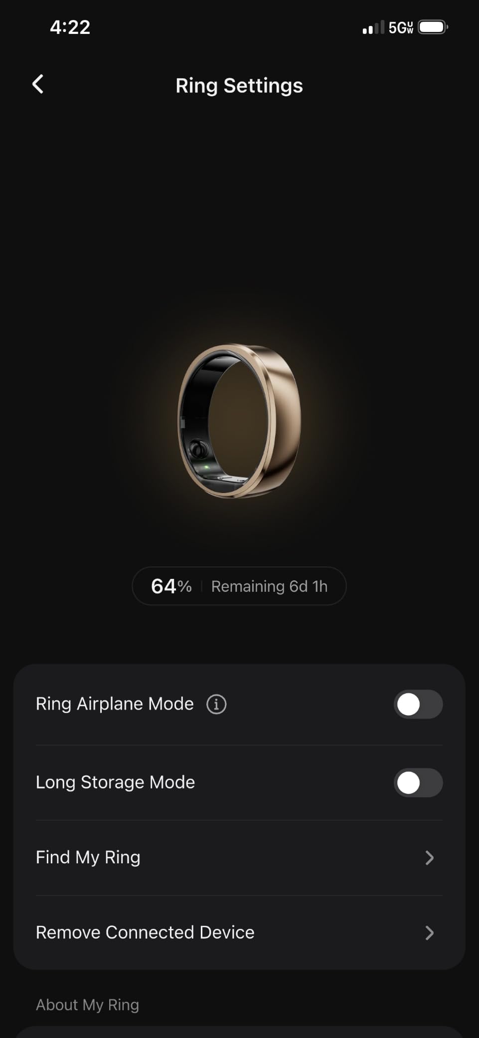 RingConn Gen 2 Air Ultra-Thin Smart Ring(Size 7, Dune Gold) customer photo 2