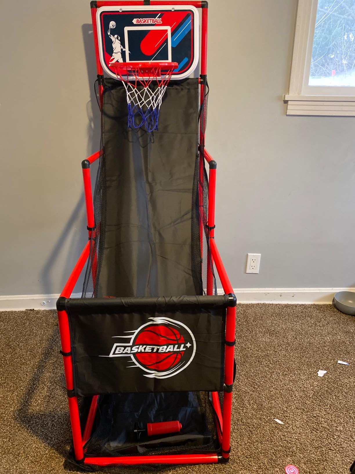 HYES Dual Shot Basketball Arcade Game with Dartboard/Electronic Scoreboard customer photo 2