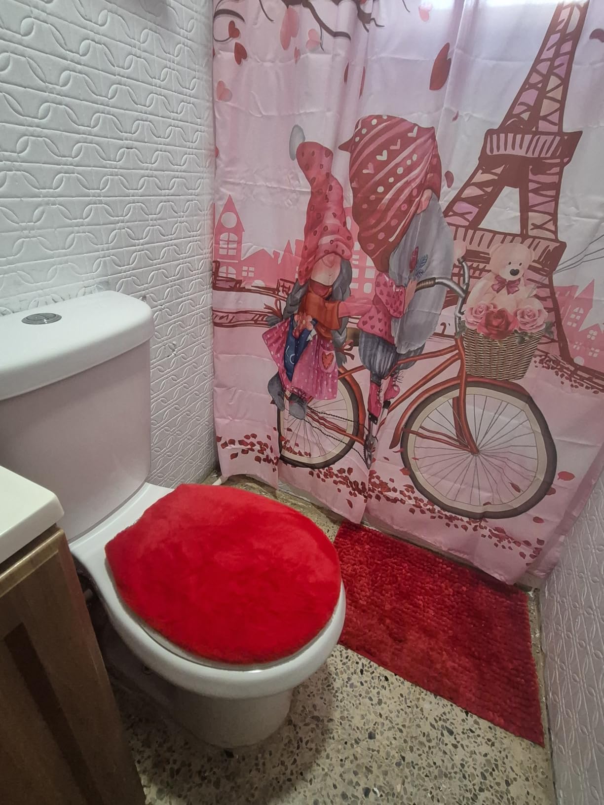 Soft Plush Toilet Lid Cover for Bathroom, Machine Washable Toilet Seat Covers, Fits Most Round Elongated and Oblong Lids, Easy Installation& Cleaning (Turquoise) customer photo 2