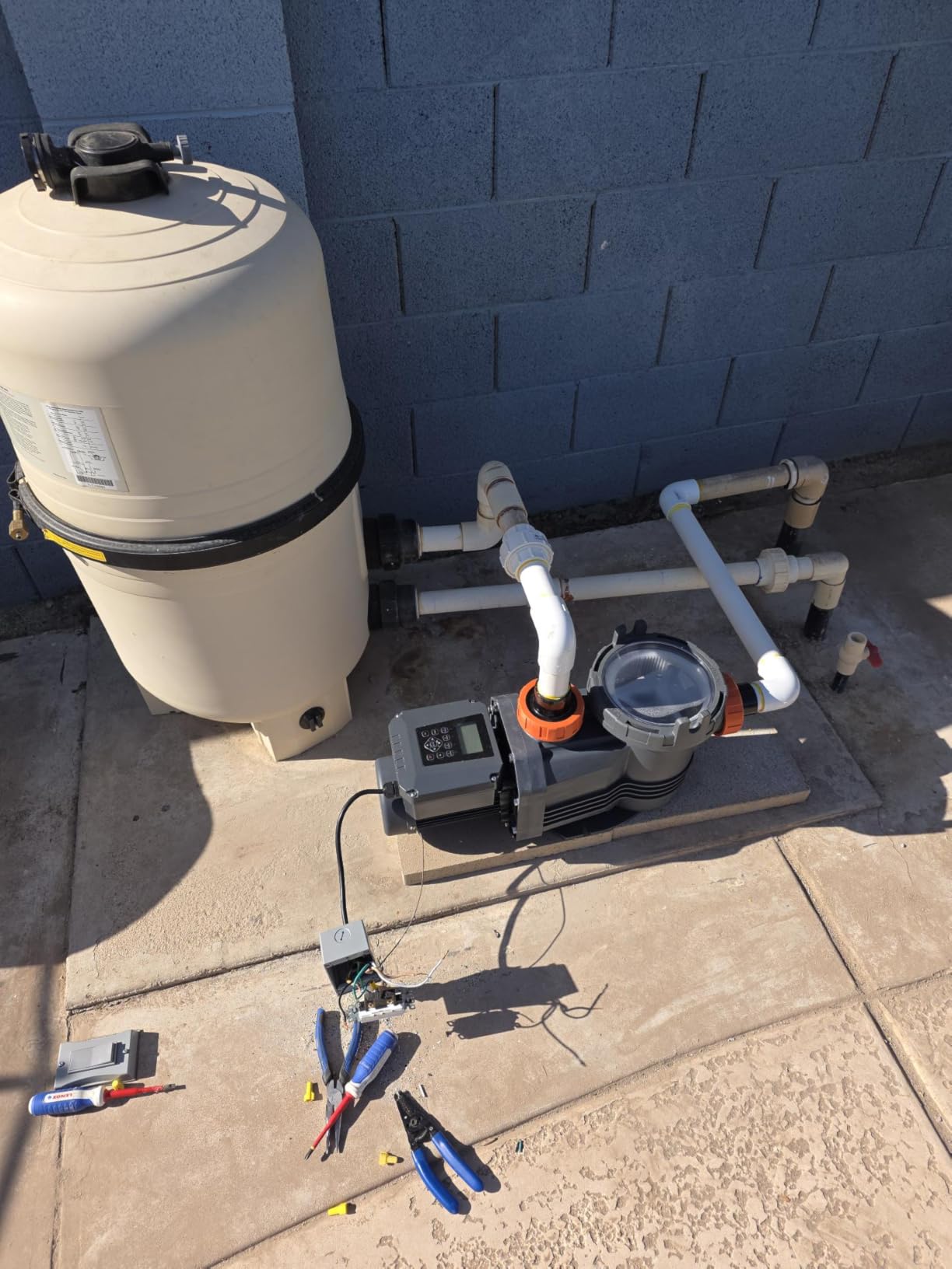Variable Speed Pool Pump Inground, 2.5HP, 10567GPH High Flow Energy Efficient Pool Pump for Above Ground Pool, Programmable Timer, Rain Cover, 220V, Large Filter Basket customer photo 2