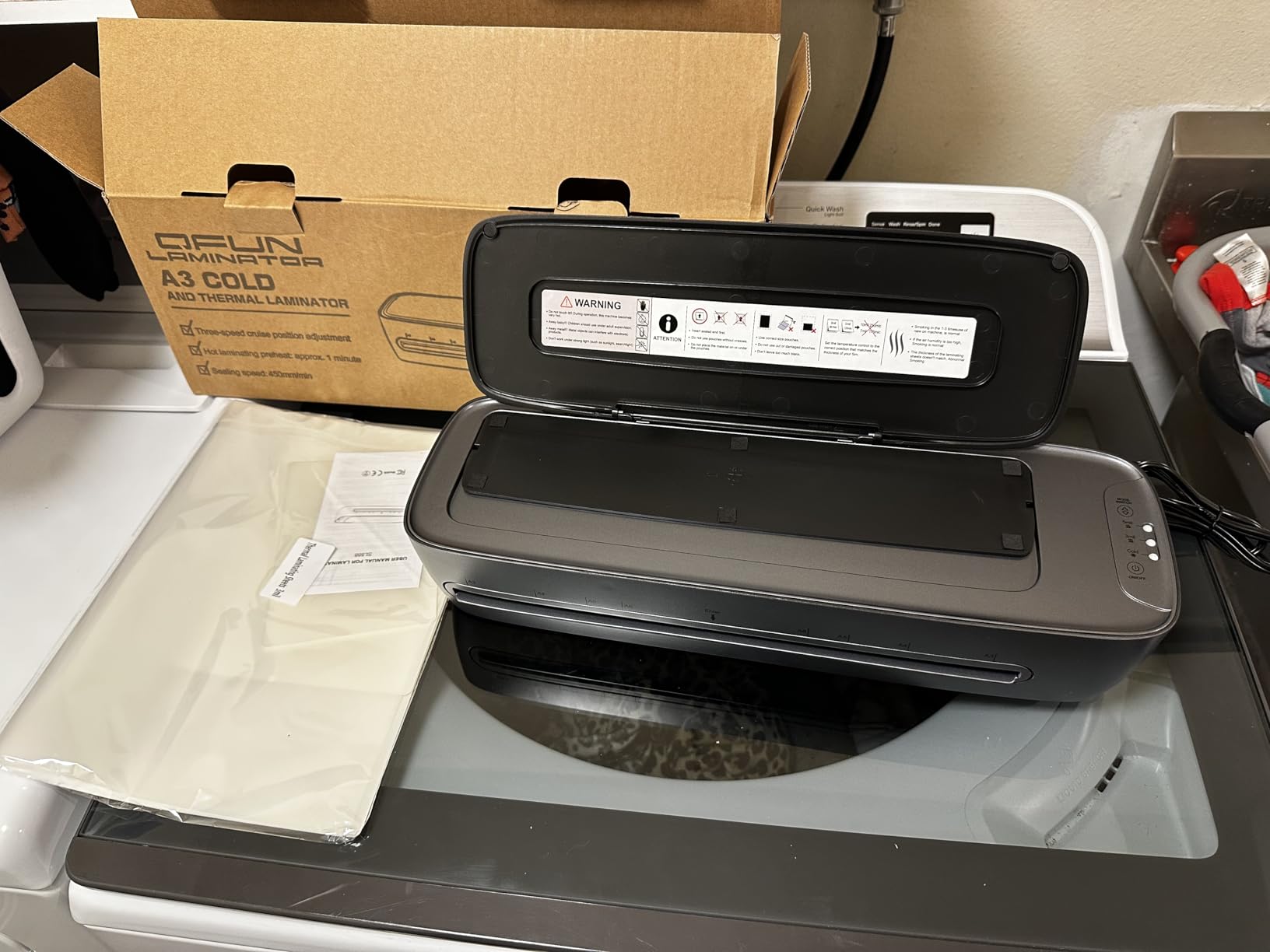 Qfun 11x17 Laminator Machine 13 Inch with 30 Laminating Sheets for Teachers customer photo 2