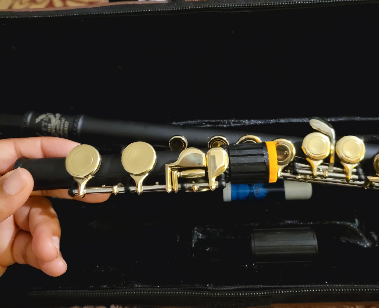 Rhythm C Flutes with Engraved Flower Closed Hole 16 Keys Flute For Student, Beginner with Stand, Carrying Case, Cleaning Kit, Gloves, Tuning Rod (Ni-Silver Color) customer photo 1