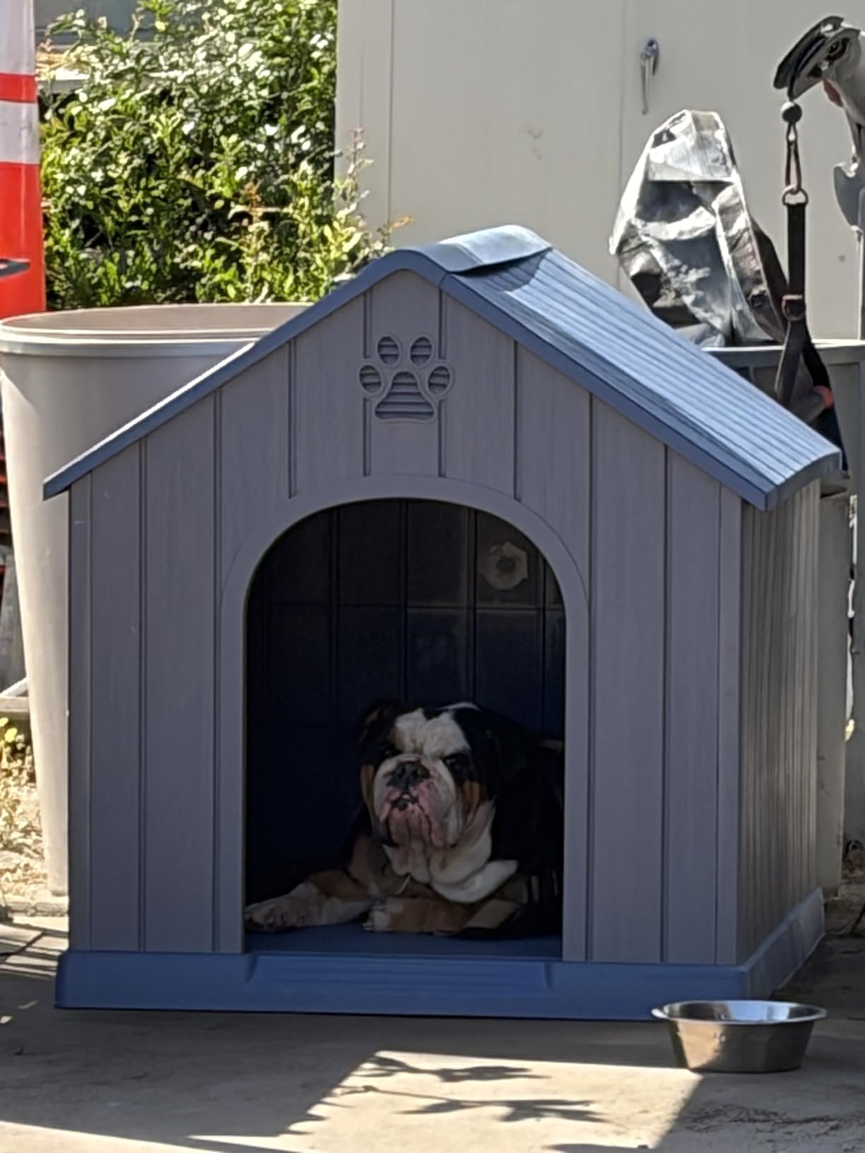 DRATO Large Dog House Indoor Outdoor, Blue, 38.62×36.26×38.07 in customer photo 2
