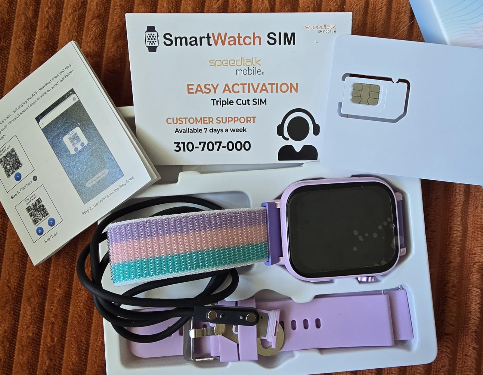 4G Kids Smart Watch Phone GPS, Smartwatch for Boys Girls Ages 4-12 Years with Video Call Chat Class Mode SOS Camera Alarm Games Parental App Touch Watch Gifts for Children (Includes SIM Card) Pink customer photo 1