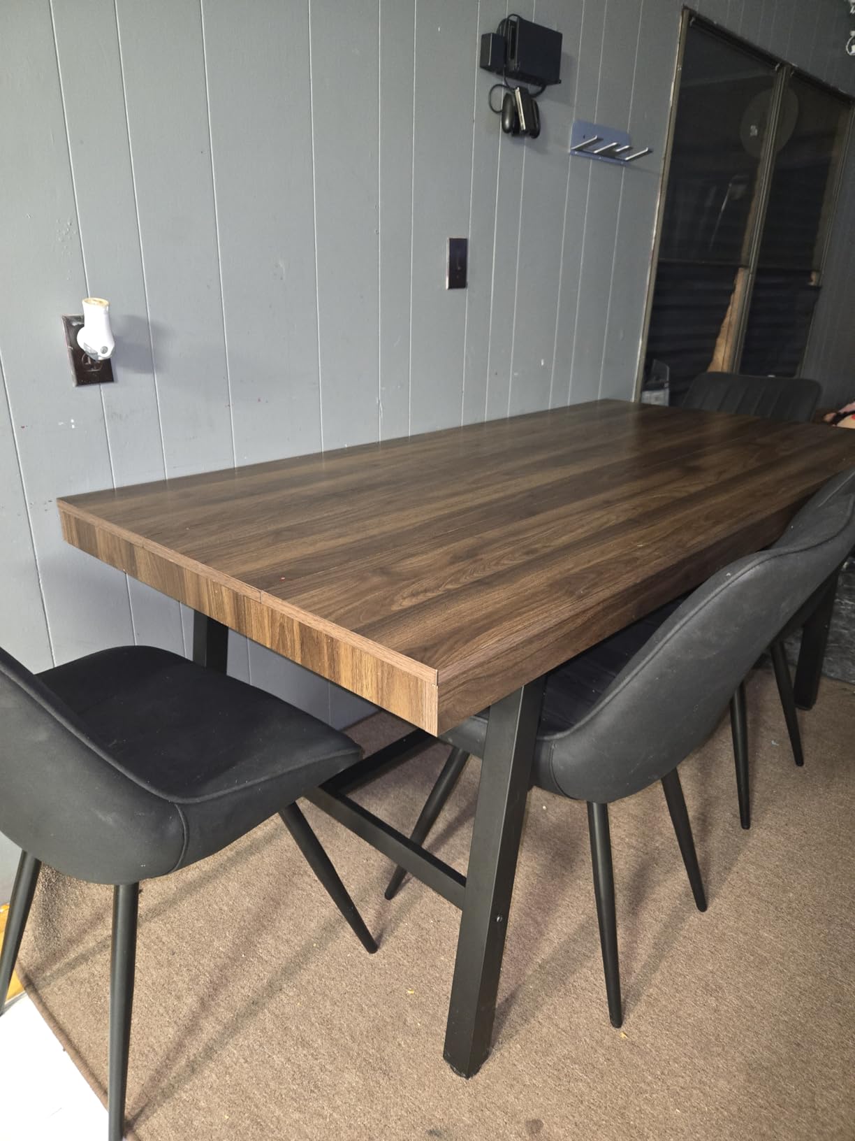 GarveeHome Industrial Dining Table for 6-8, 70.87