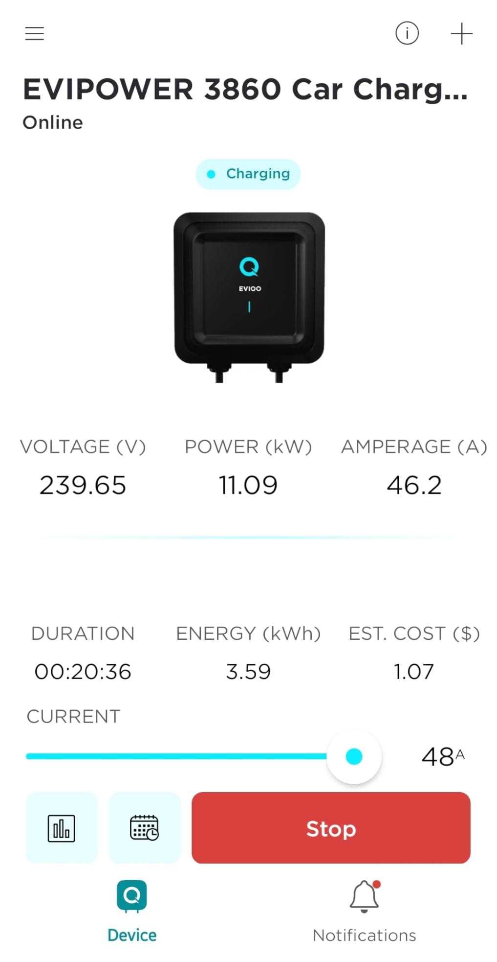 EVIQO Level 2 EV Charger NACS 48A - Hardwired 240V Wall Charging Station customer photo 1