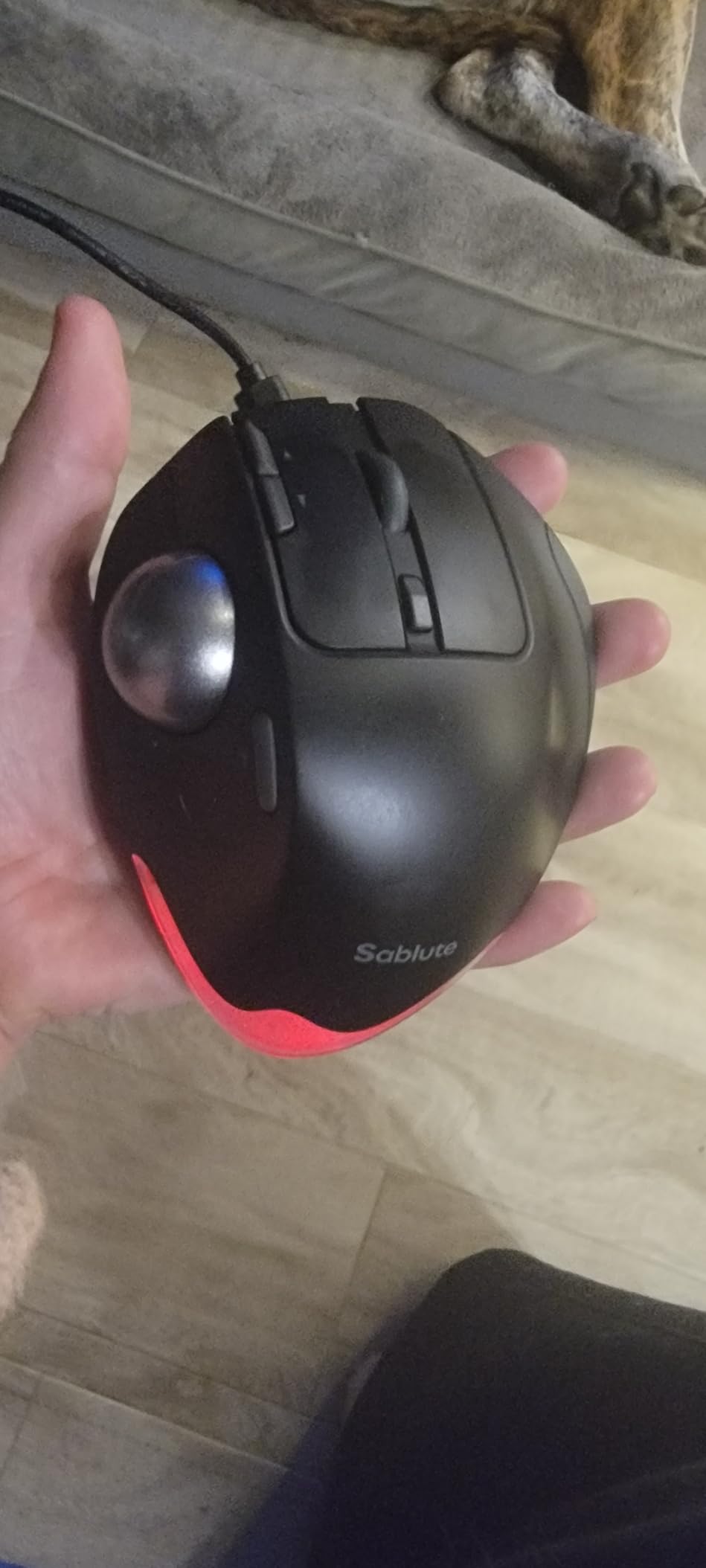 Ergonomic Wireless Trackball Mouse, Rechargeable Adjustable 0°/18° Angle customer photo 2