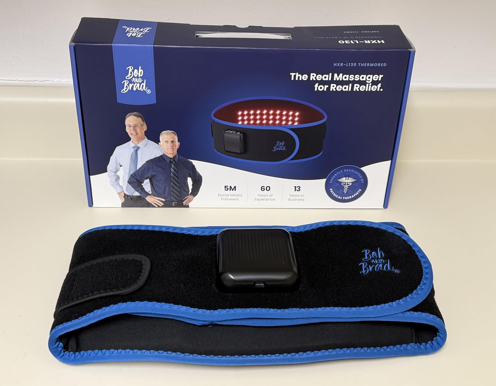 BOB AND BRAD ThermoRed Cordless Heating Pad for Lower Back with Red Light customer photo 1