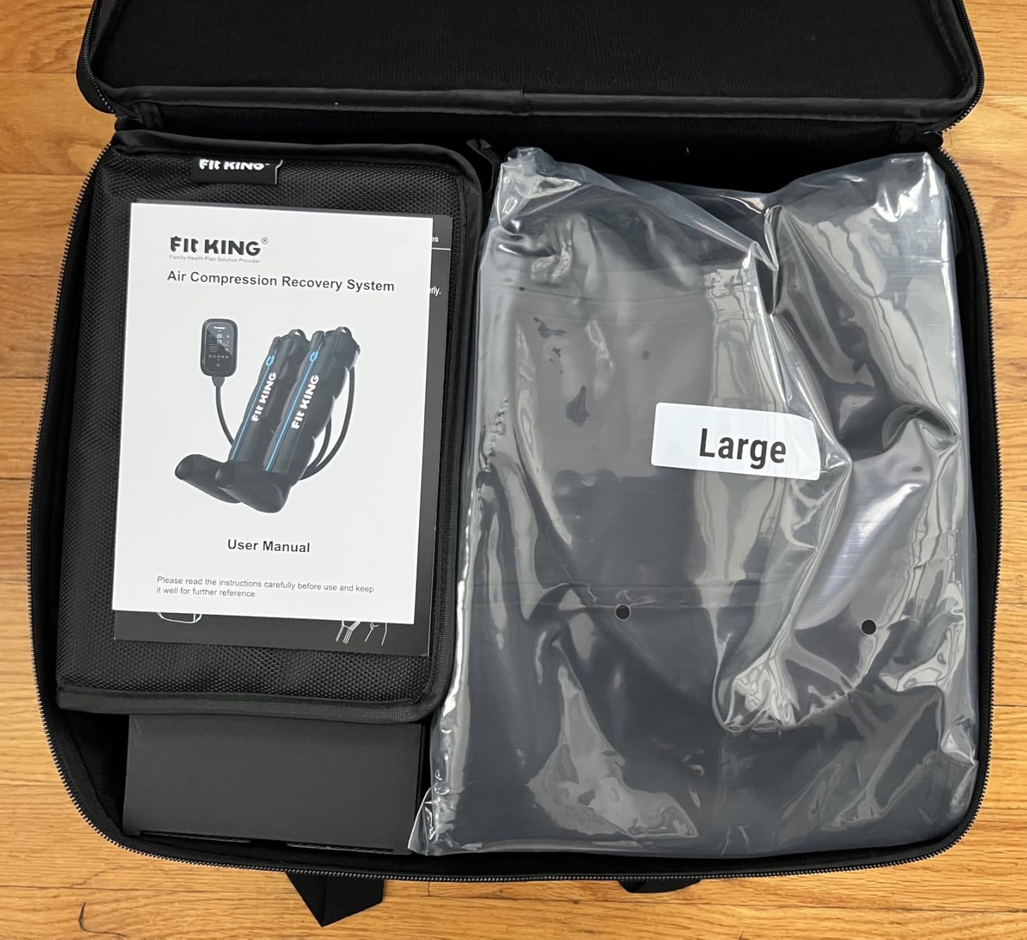 FIT KING Pro Leg Massager Athlete Compression Recovery Boots Cordless M customer photo 2