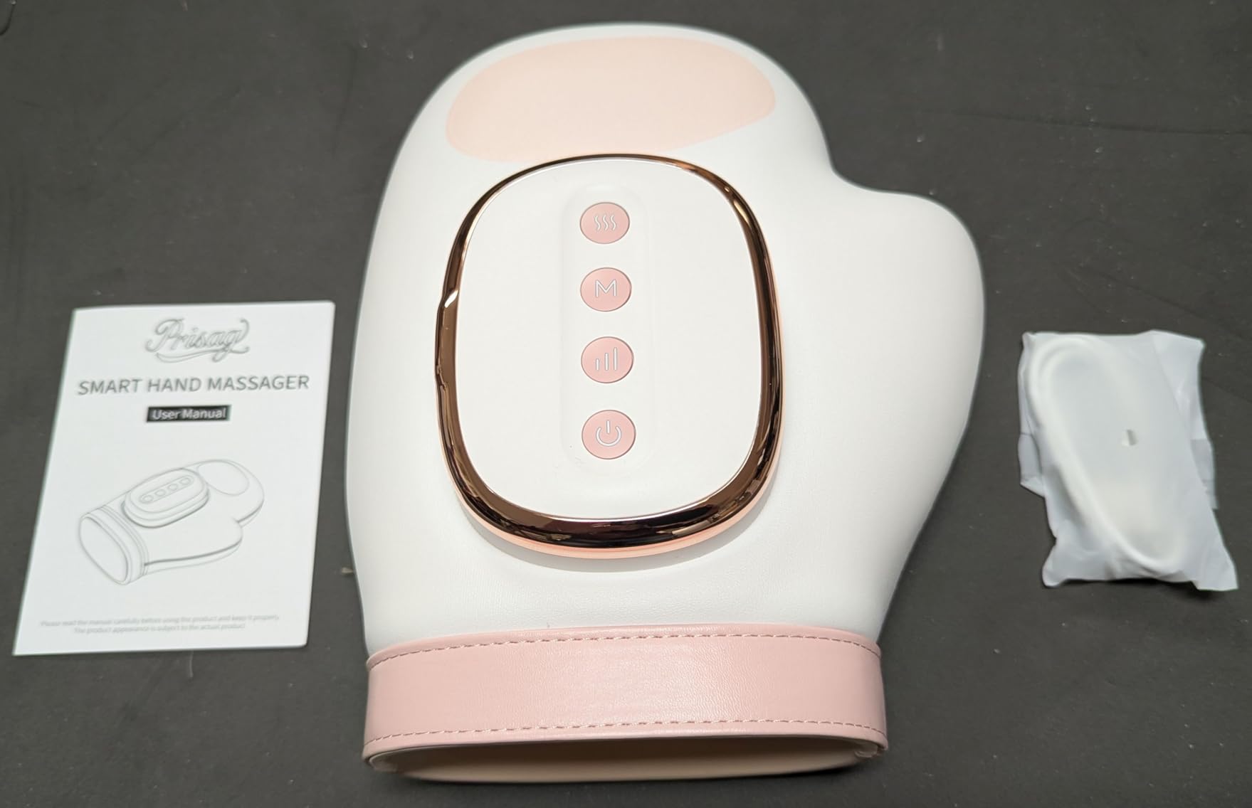 Hand Massager with Heat and Compression for Arthritis,White customer photo 2