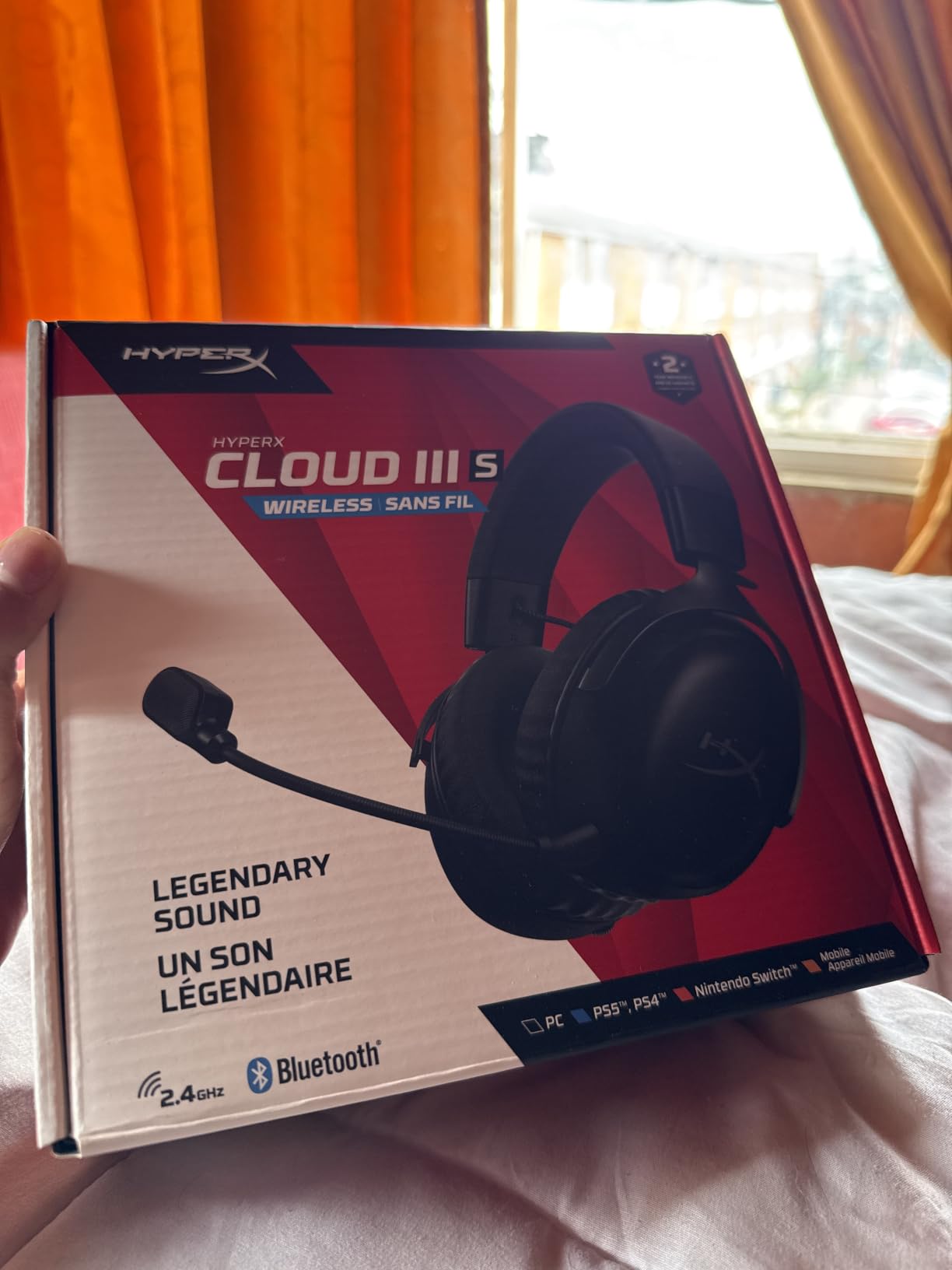 HyperX Cloud III S – Wireless Gaming Headset for Multi-Platform, 2.4GHz, Bluetooth, Battery Life up to 120 Hours 2.4GHz / 200 Hours Bluetooth, 53mm Angled Drivers, Detachable Mic – Black customer photo 1