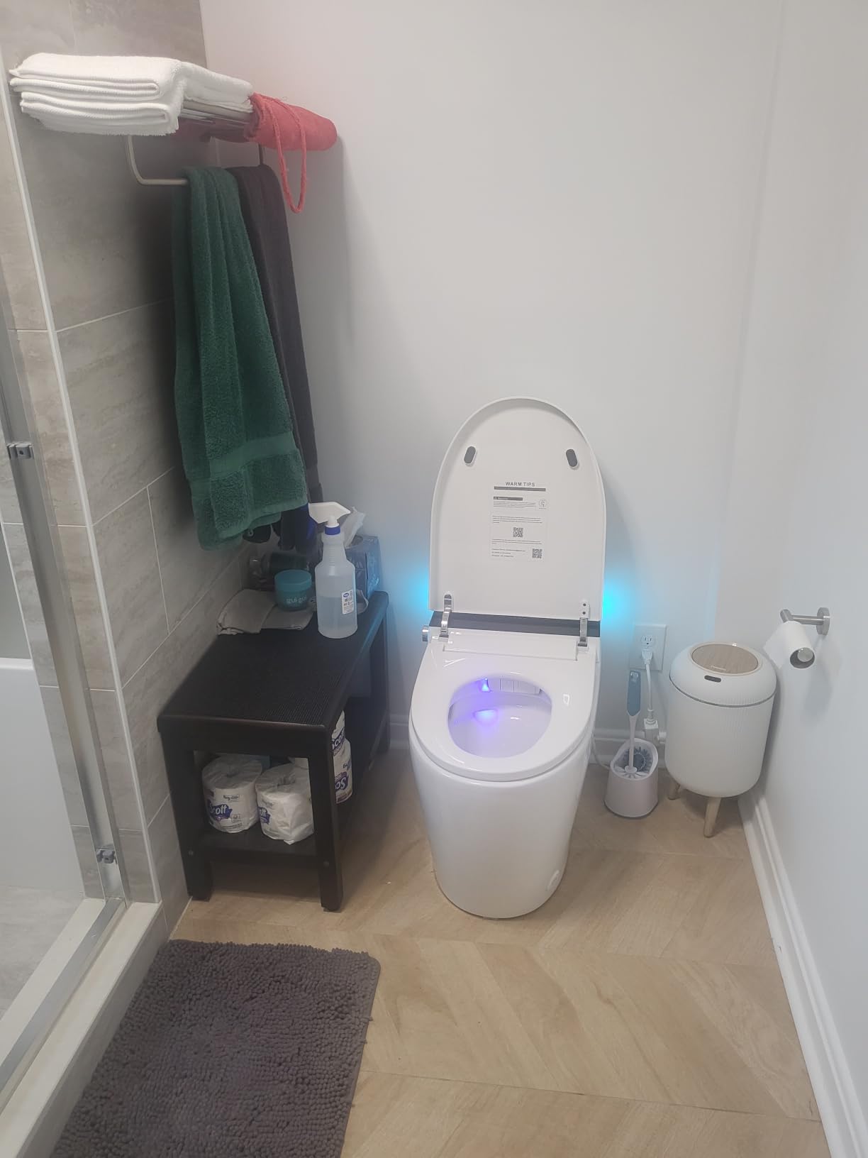 Smart Toilet with Bidet Built In, Auto Open Close, Foam Shield TC02 customer photo 2