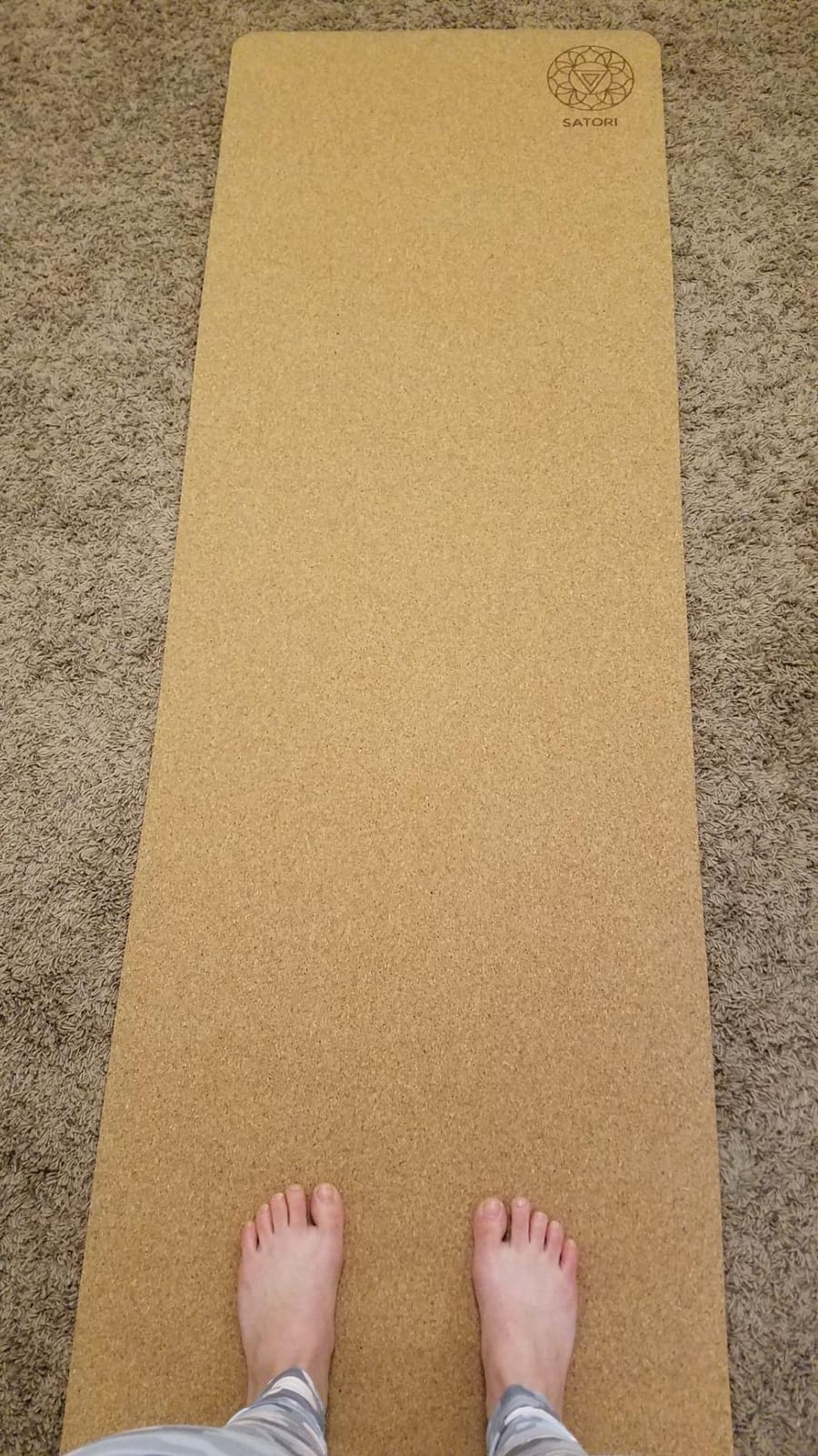 Cork Yoga Mat with Natural Rubber Base, Extra Size, Thickness and Support, Excellent Cushion & Grip, Non-Slip, Non-Toxic, Sweat-Resistant, Sustainable, Eco-friendly Exercise Mat customer photo 1