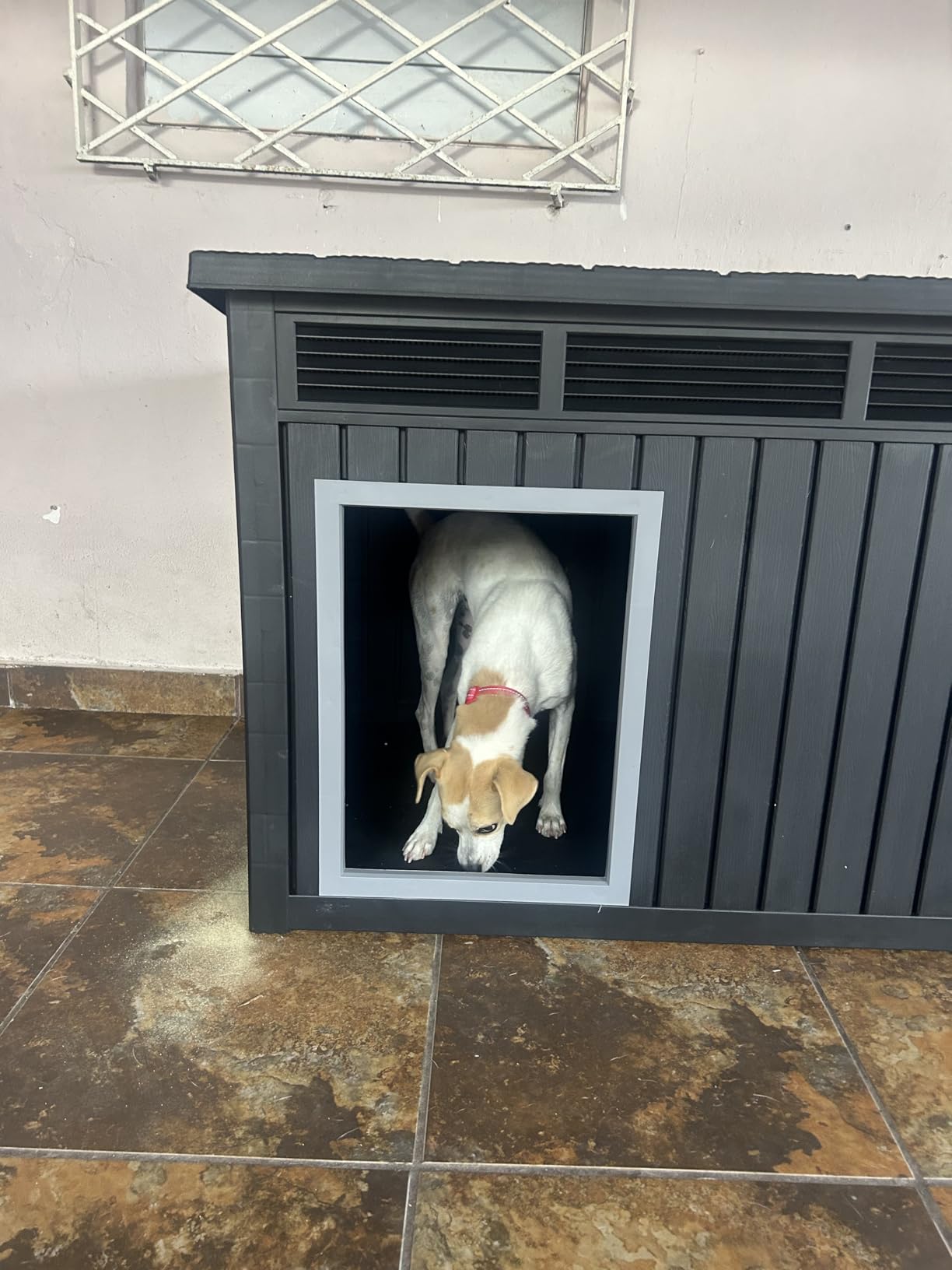 Fancyango Large Dog House with Removable Roof for Indoor & Outdoor Use - Big Dog House for Large Medium Dogs(42.8