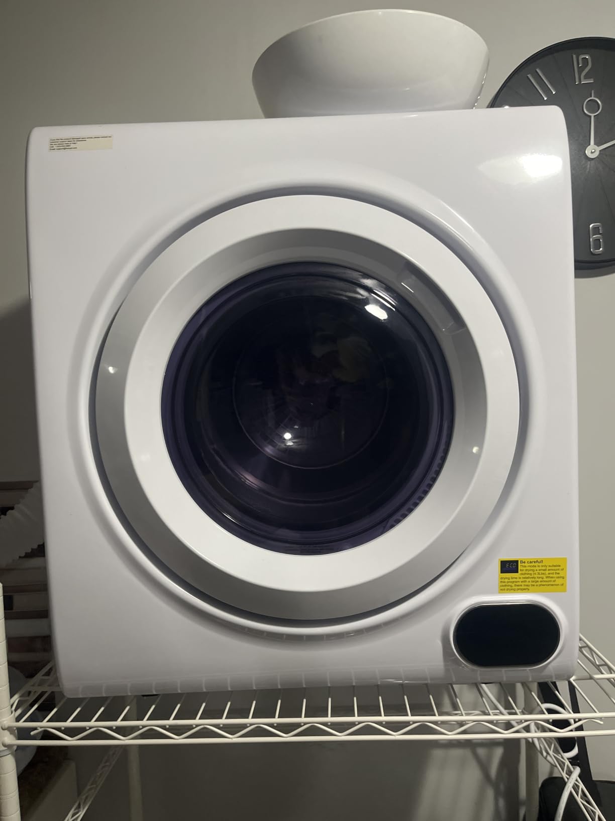 Feelfunn 3.5 Cu. Ft. Portable Clothes Dryer, 1500W Front Load customer photo 1
