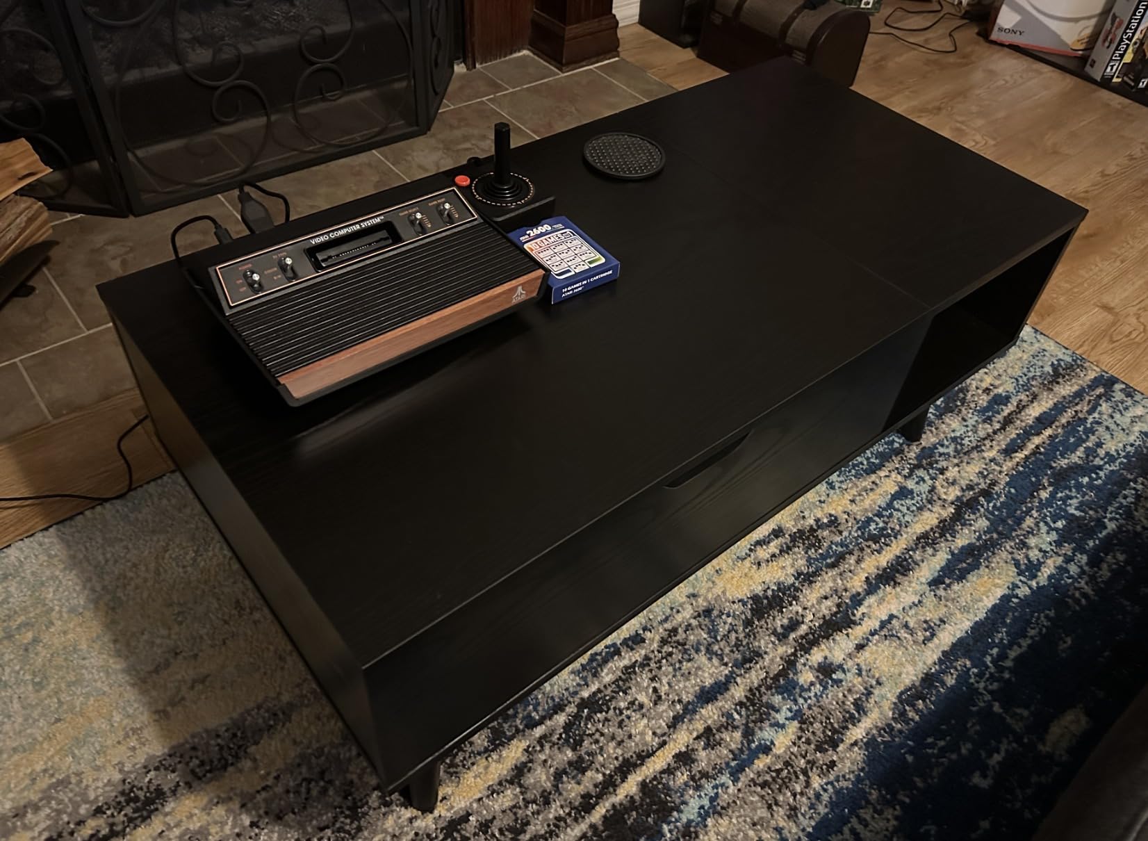 OLIXIS Wooden Coffee Table, Lift Top Coffee Table with Large Hidden Compartment and Ample Storage Shelf, Lift Tabletop Dining Table for Living Room, Home Small Space, Rustic customer photo 1