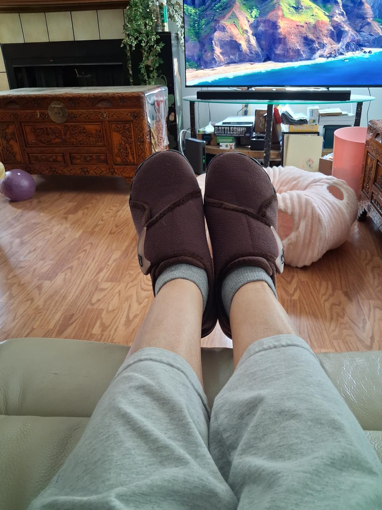 relxfeet Men's Diabetic Slippers Wide Width Adjustable Fit customer photo 1