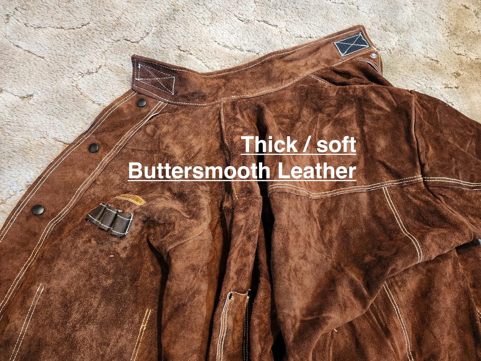 ARCCAPTAIN Leather Welding Jacket, FR Welder Jacket for Men Women customer photo 2