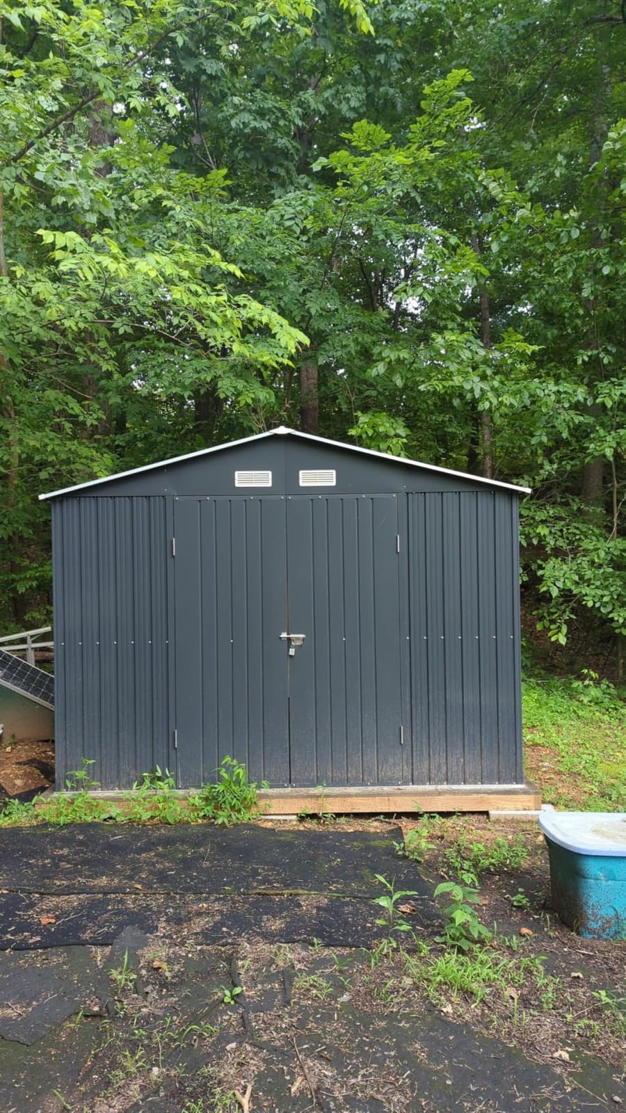 Breezz Outdoor Steel Storage Shed, 10 x 12 ft, Brown customer photo 1