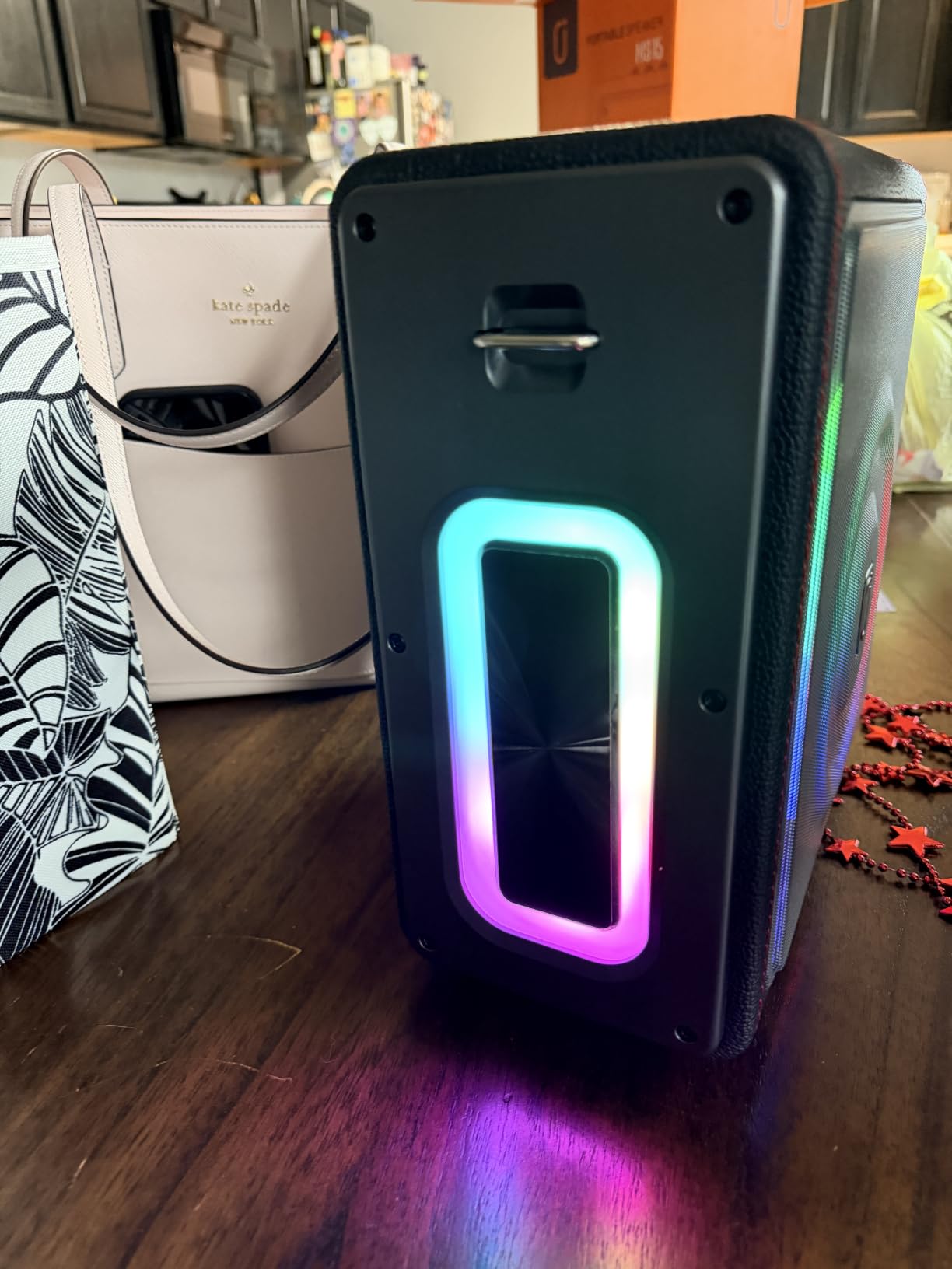 Karaoke Machine for Adults with 3 Wireless Microphones, 300W PA System | Pitch Correction, Bluetooth 5.3, Retro Leather Design, TV Connection, TWS Stereo and Live Performance Support customer photo 1